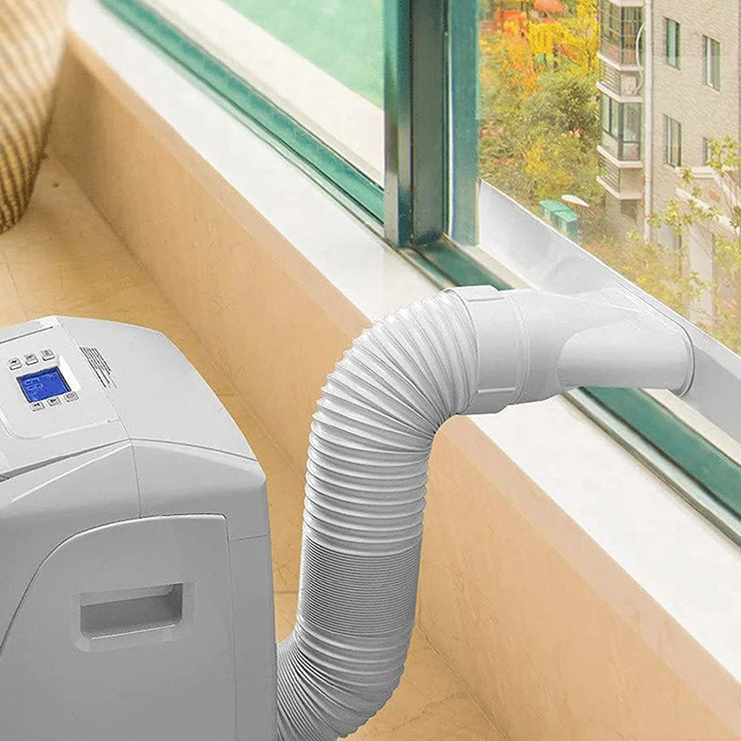 Przedłużenie węża klimatyzacji Ø 150 mm, elastyczny wąż PCW do klimatyzacji 150 cm