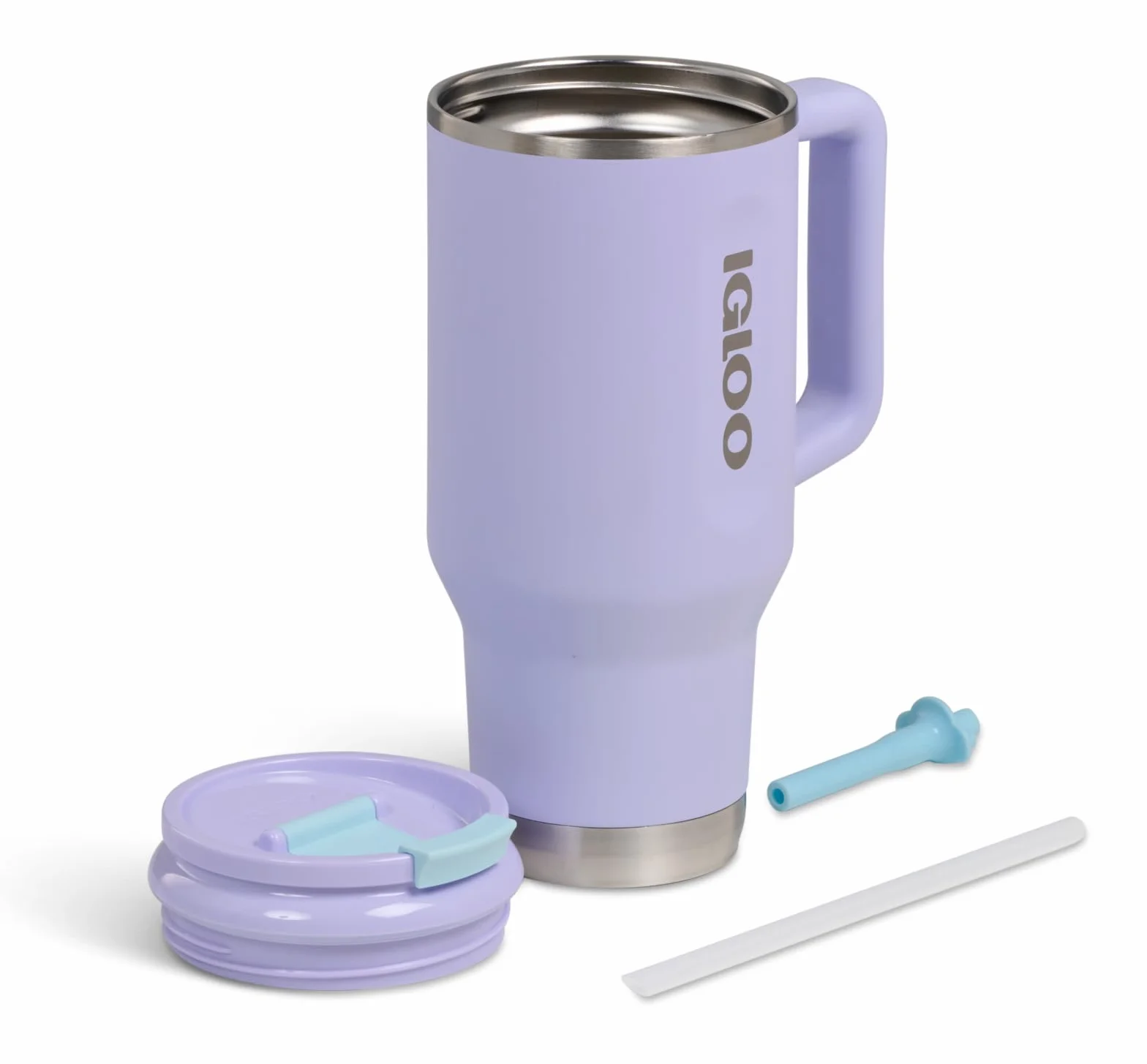 IGLOO TRAVEL MUG 32 termiczny kubek 900ml ze stali nierdzewnej ze słomką – szczelny, odpowiedni do napojów gazowanych, bez BPA – utrzymuje napoje 12h gorące & 48h zimne, idealny w podróży