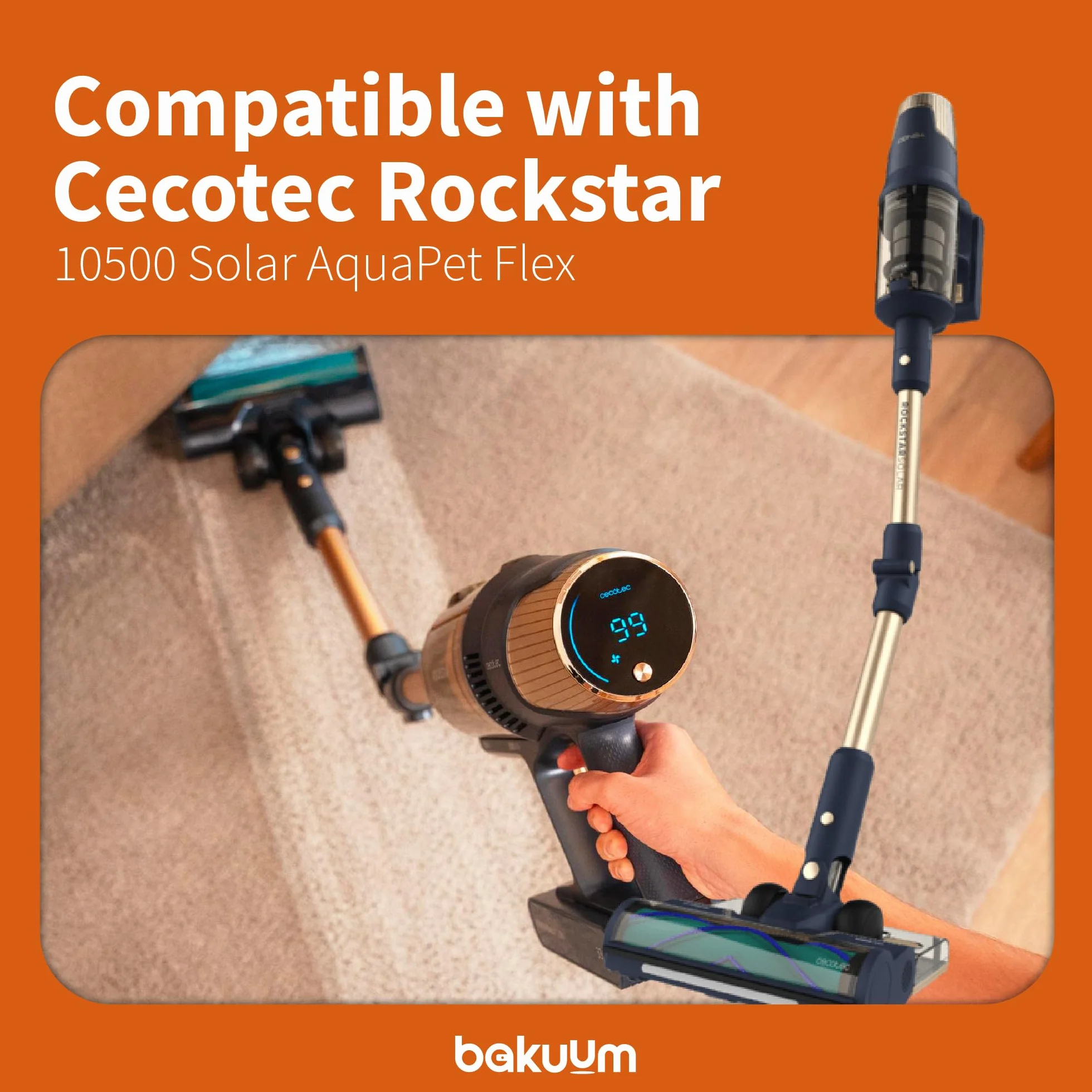 Cecotec Conga Rockstar 10500 Solar AquaPet Flex 2 filtry do odkurzacza o wysokiej wydajności