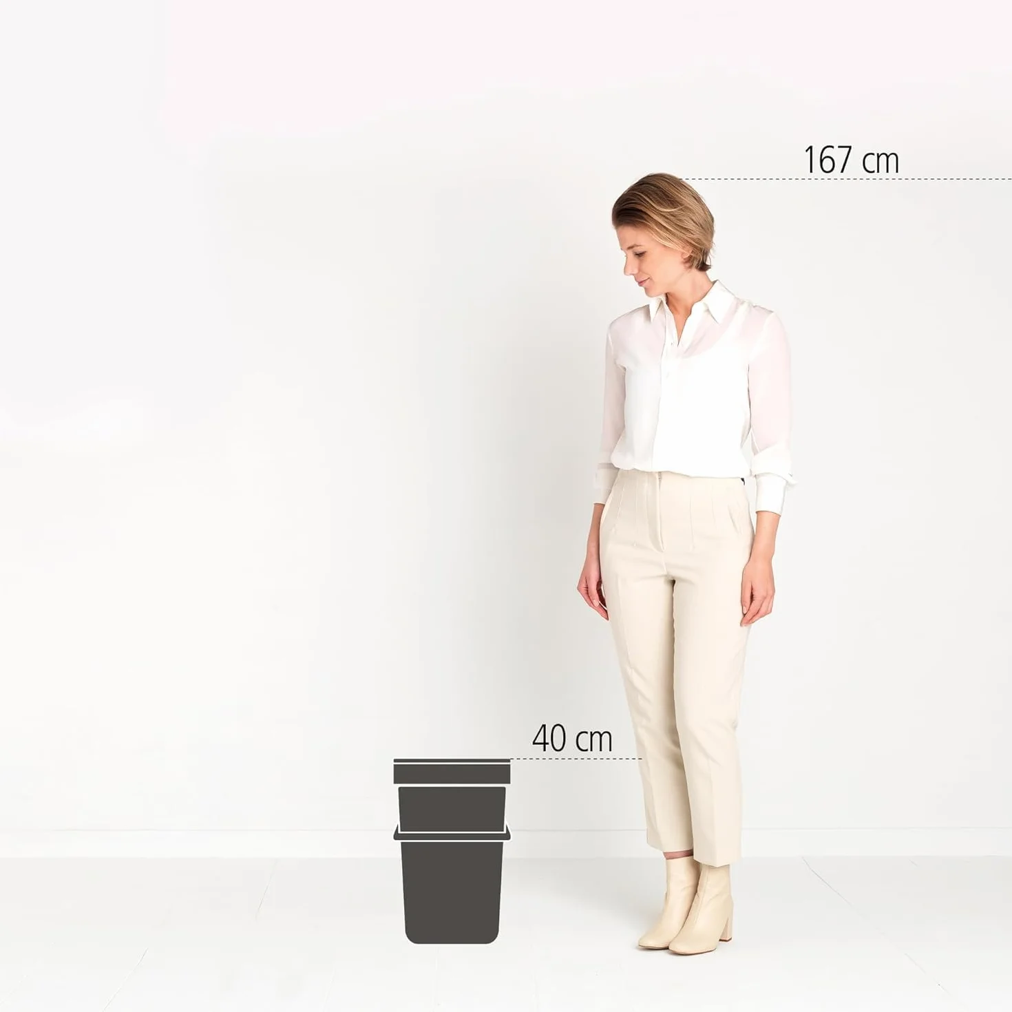 Brabantia Sort & Go Kosz na Śmieci 16 l Zieleń Jodłowa z Uchwytem i Pokrywą Stay Open
