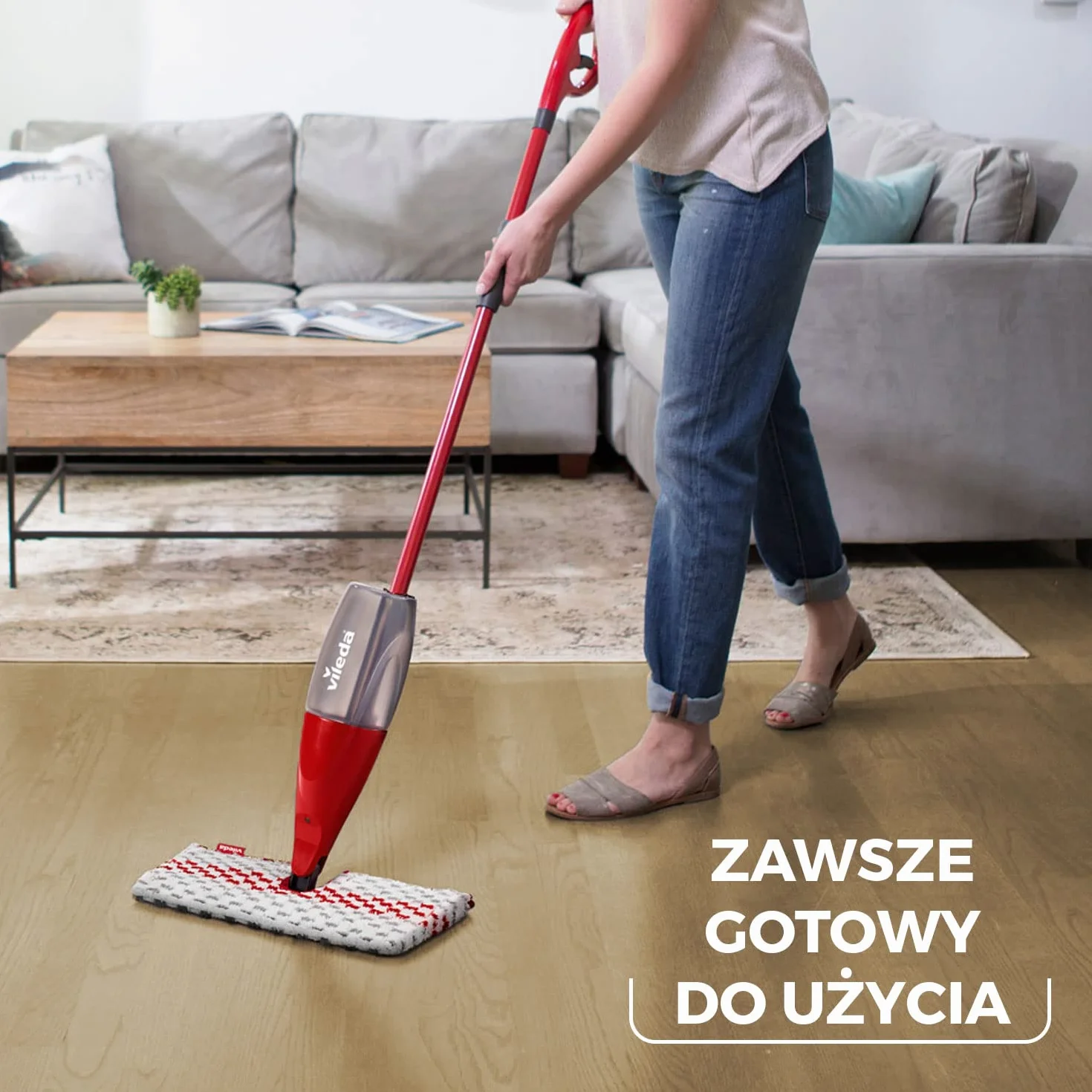 Vileda 1-2 Spray MAX BOX Mop płaski ze spryskiwaczem i zbiornikiem