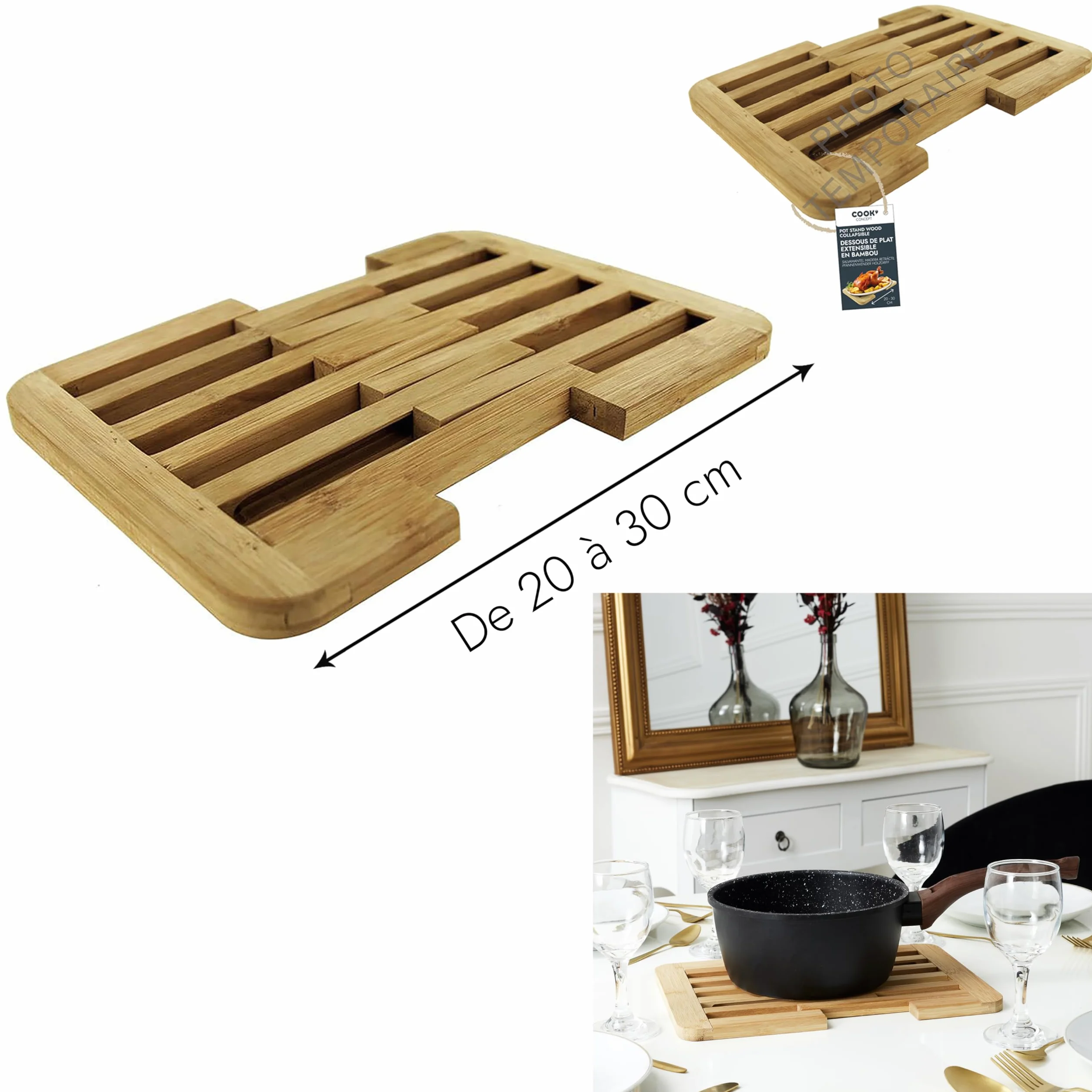 Cook Concept Podstawka, bambus, brązowa, jeden rozmiar