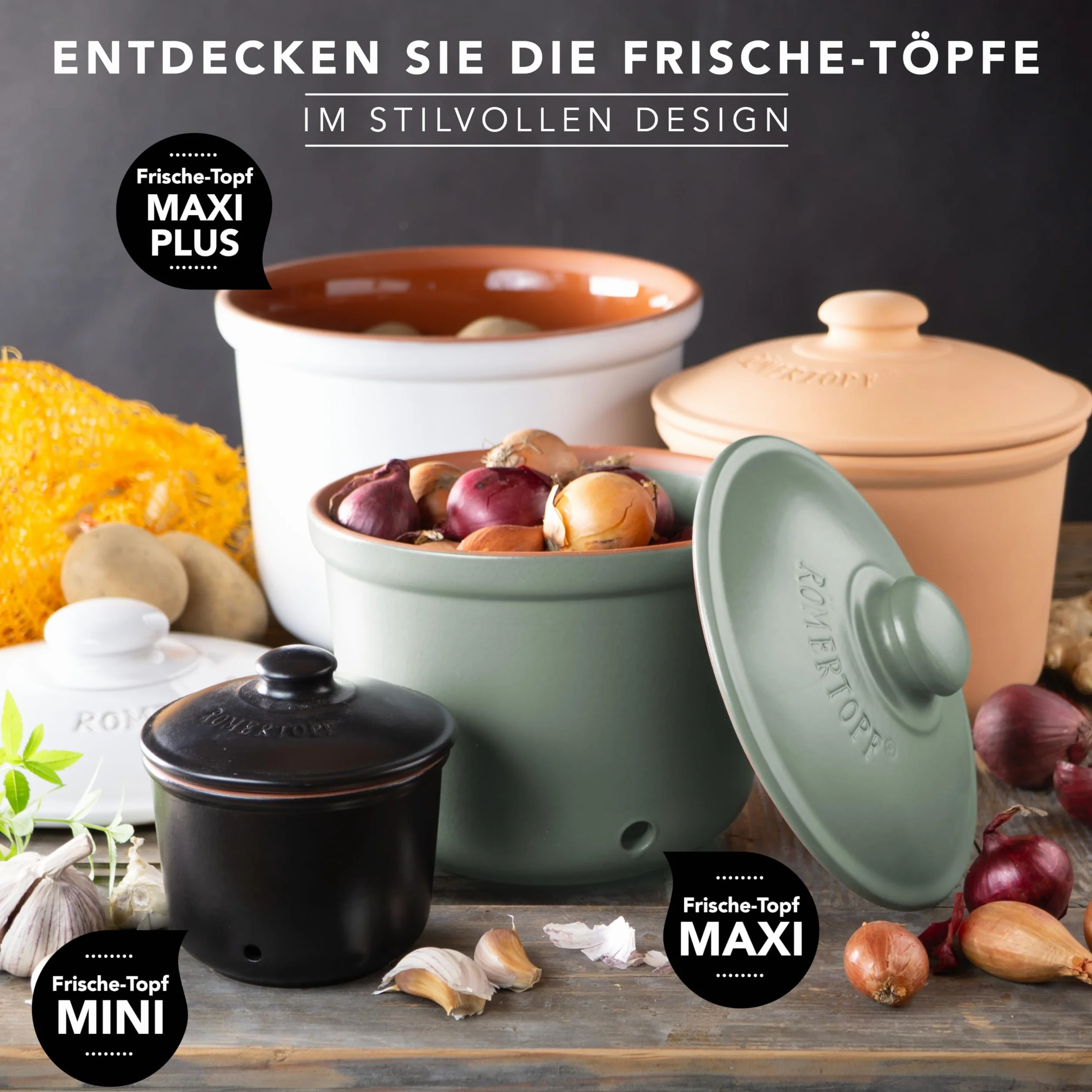 Römertopf garnek mini 0,6 litra ceramiczny do czosnku biały