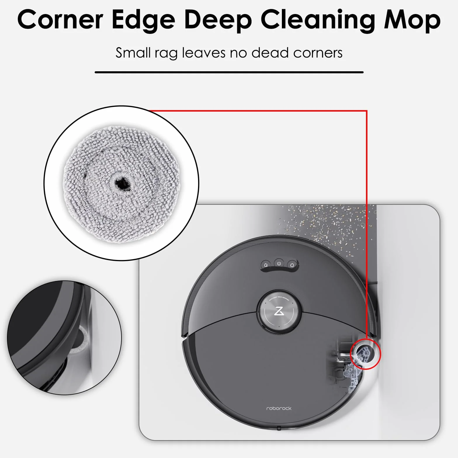 Wkłady do mopa kompatybilne z Roborock S8 MaxV Ultra, S8 Max Ultra Robot Vacuum, podkładki do mopa VibraRise z dwoma modułami wibracji dźwiękowych, ściereczka do mopa z podkładką krawędziową, 5