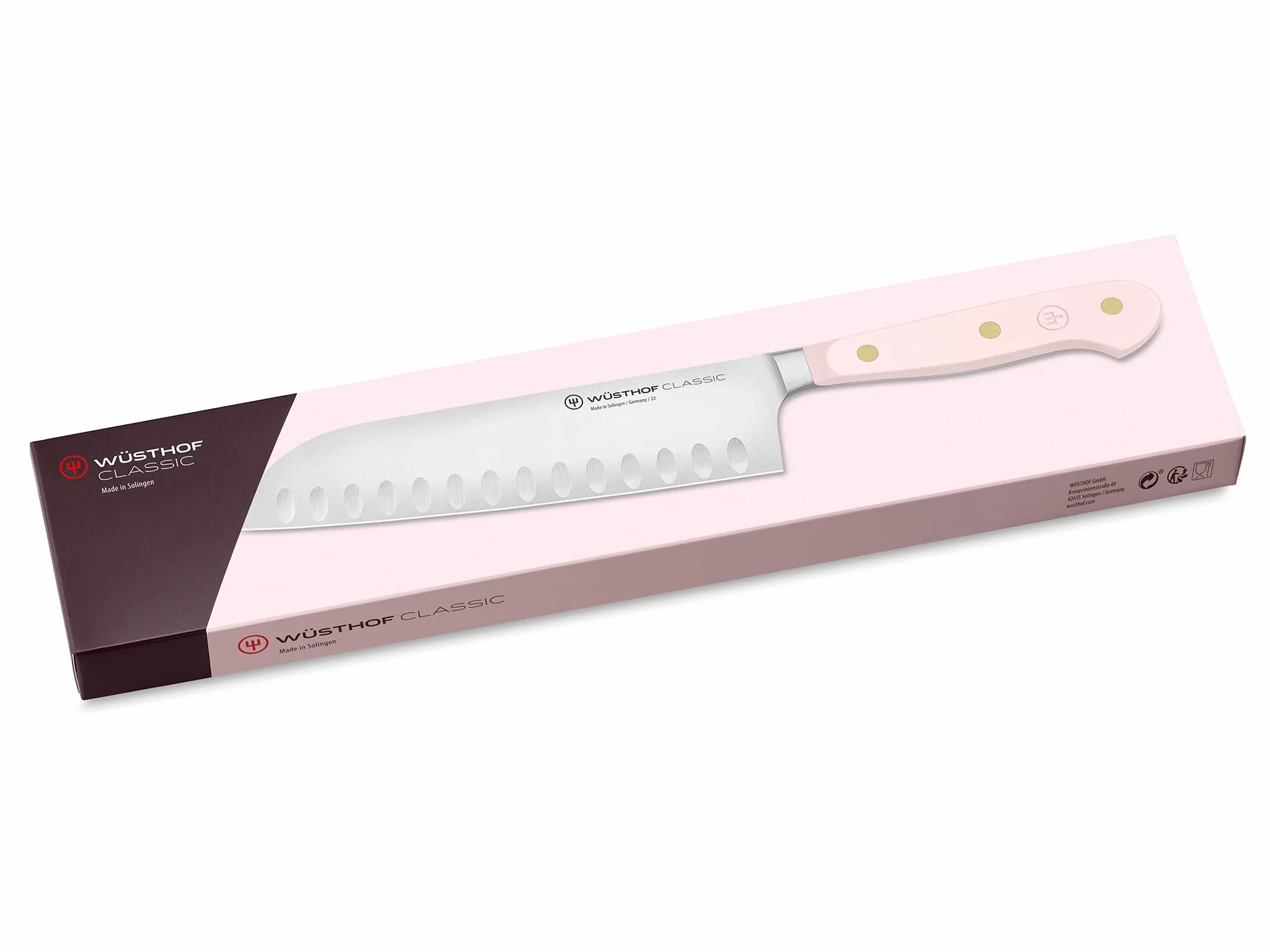 WÜSTHOF Classic Santoku 17 cm, różowa sól himalajska (różowa)