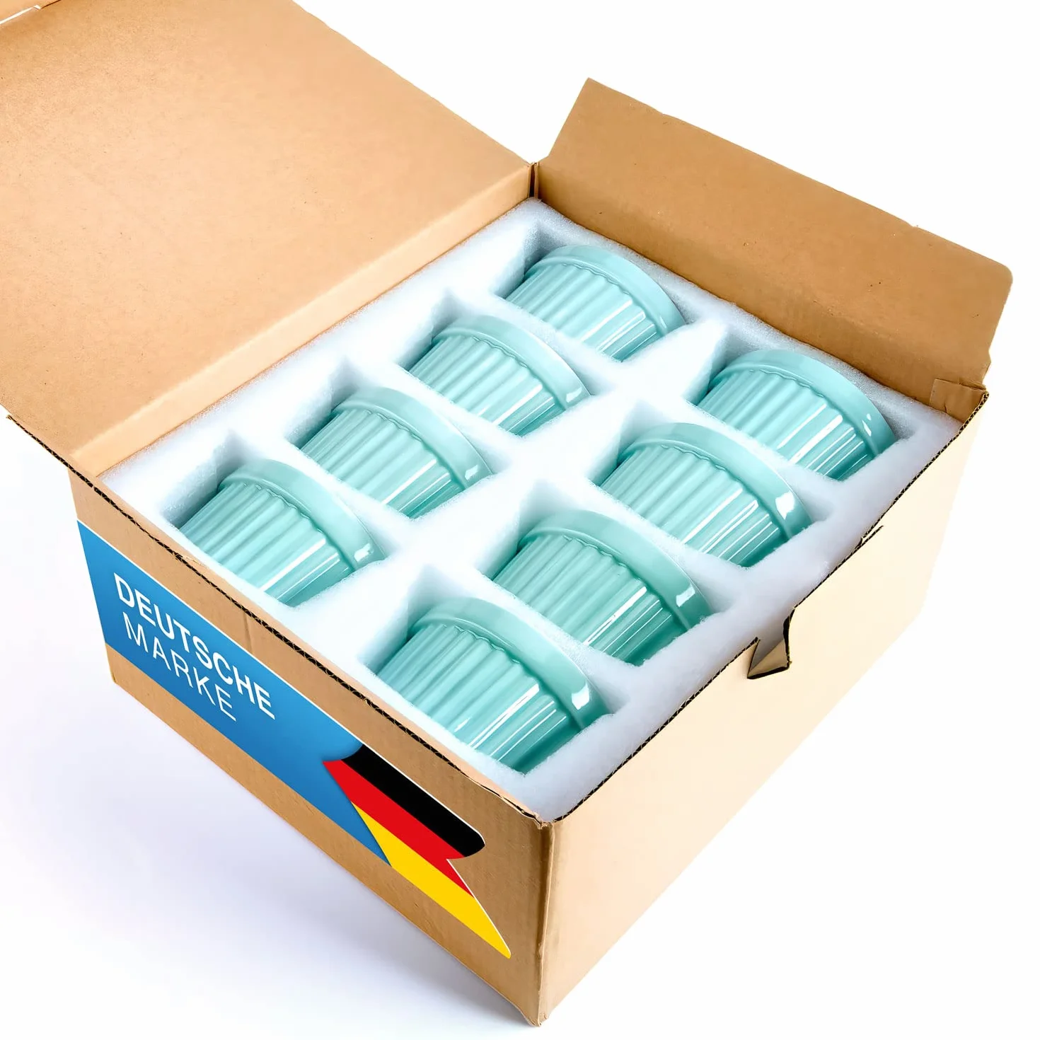 Miseczki deserowe Dimono 170 ml zestaw 8 szt. turkusowe do kremów Brulee Souflee