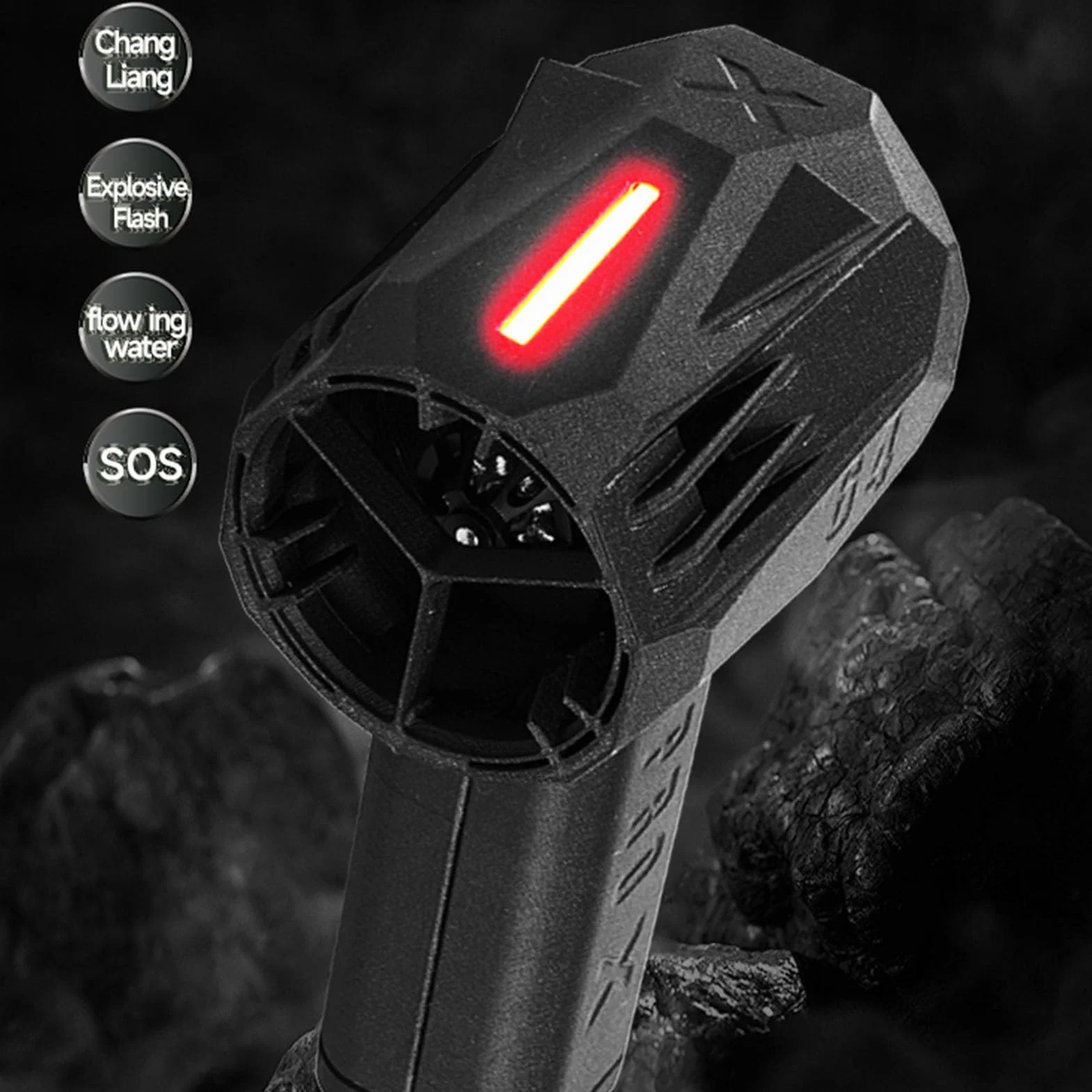 Dmuchawa Turbowentylatorowa Przenośny, Brutalny Wentylator Turbo 64 Mm Metalowa Funkcja Szybki Silnik Bezszczotkowy ze światłem Otoczenia SOS