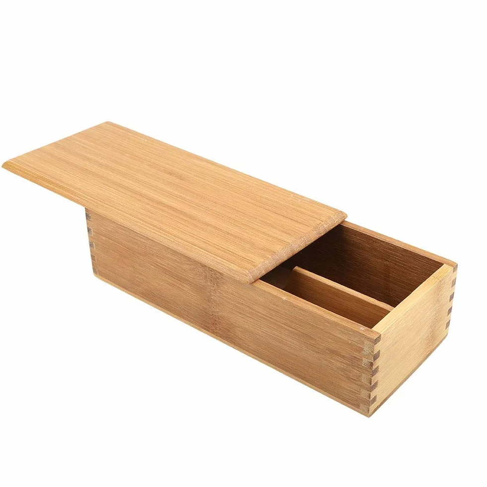Drewniane Pudełko na Sztućce z Organizerem 10,6 x 4,3 x 2,5 Cala