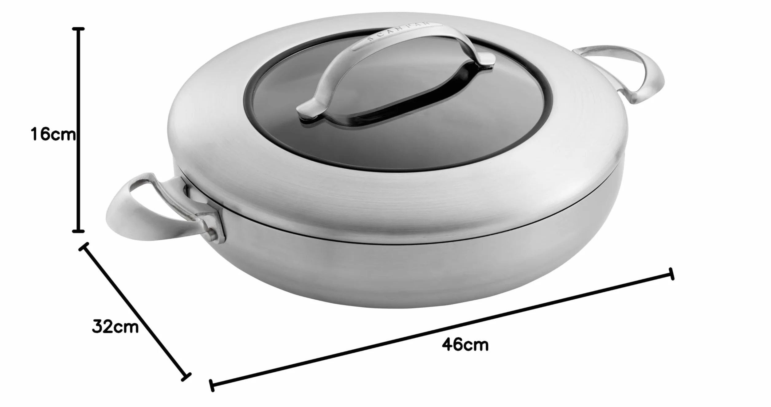 SCANPAN CTX patelnia szefa kuchni z pokrywką 32 cm
