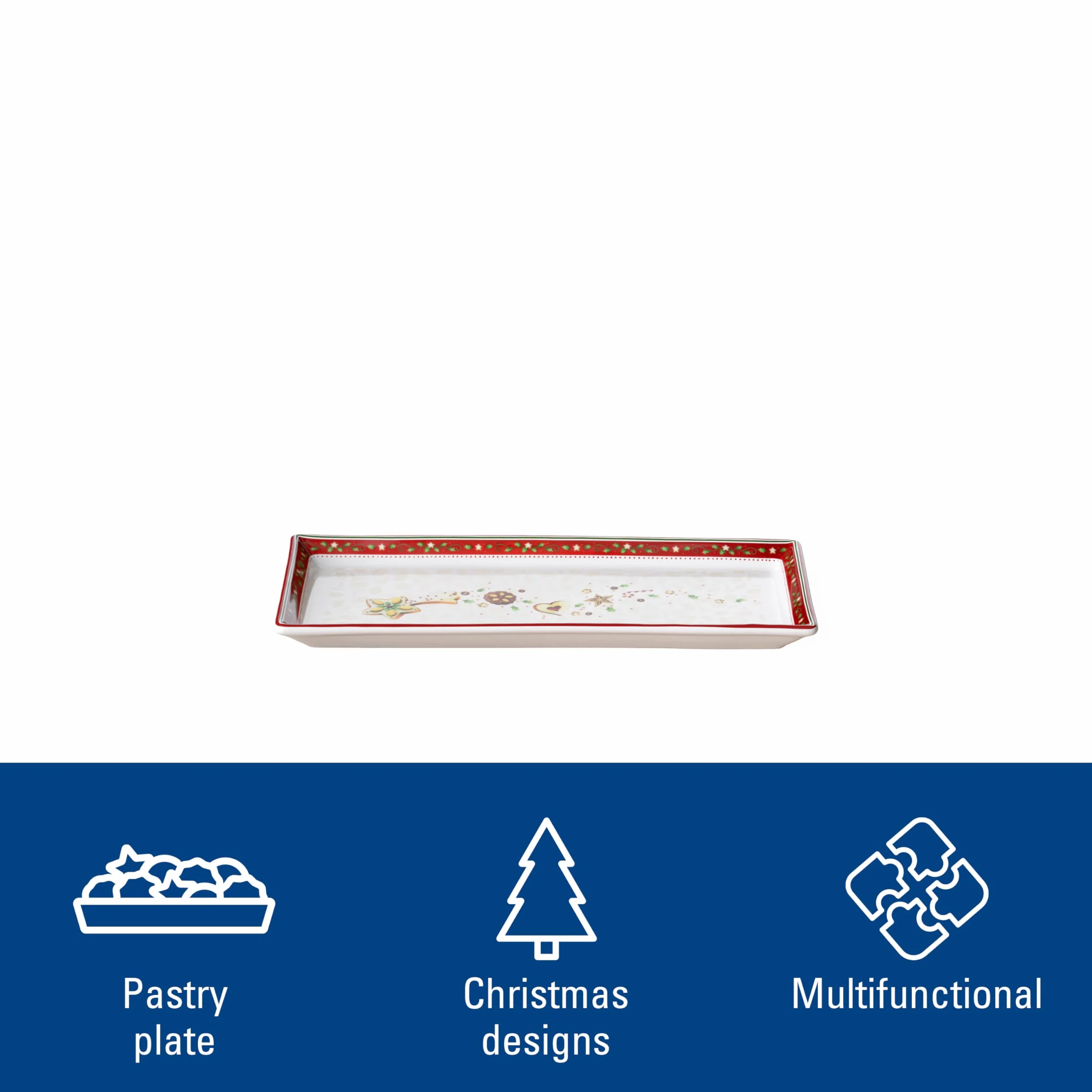Villeroy & Boch Winter Bakery Delight Talerz do Ciasta, Porcelana, Wielokolorowy, L