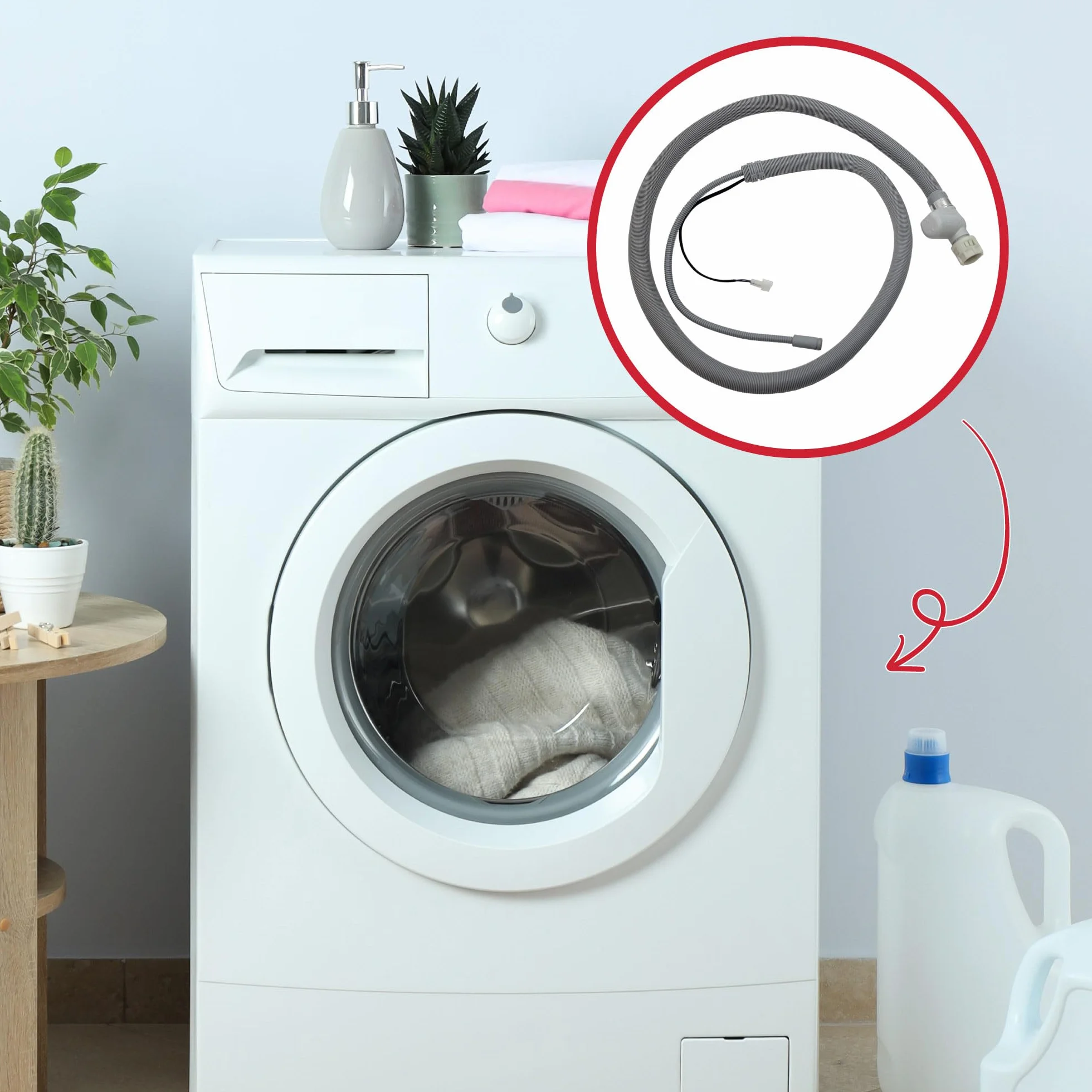 SOS Accessoire Wąż zasilający Aquastop do zmywarki 482000023524, C00372679 ARISTON HOTPOINT, BAUKNECHT, IGNIS, INDESIT, SCHOLTES, WHIRLP
