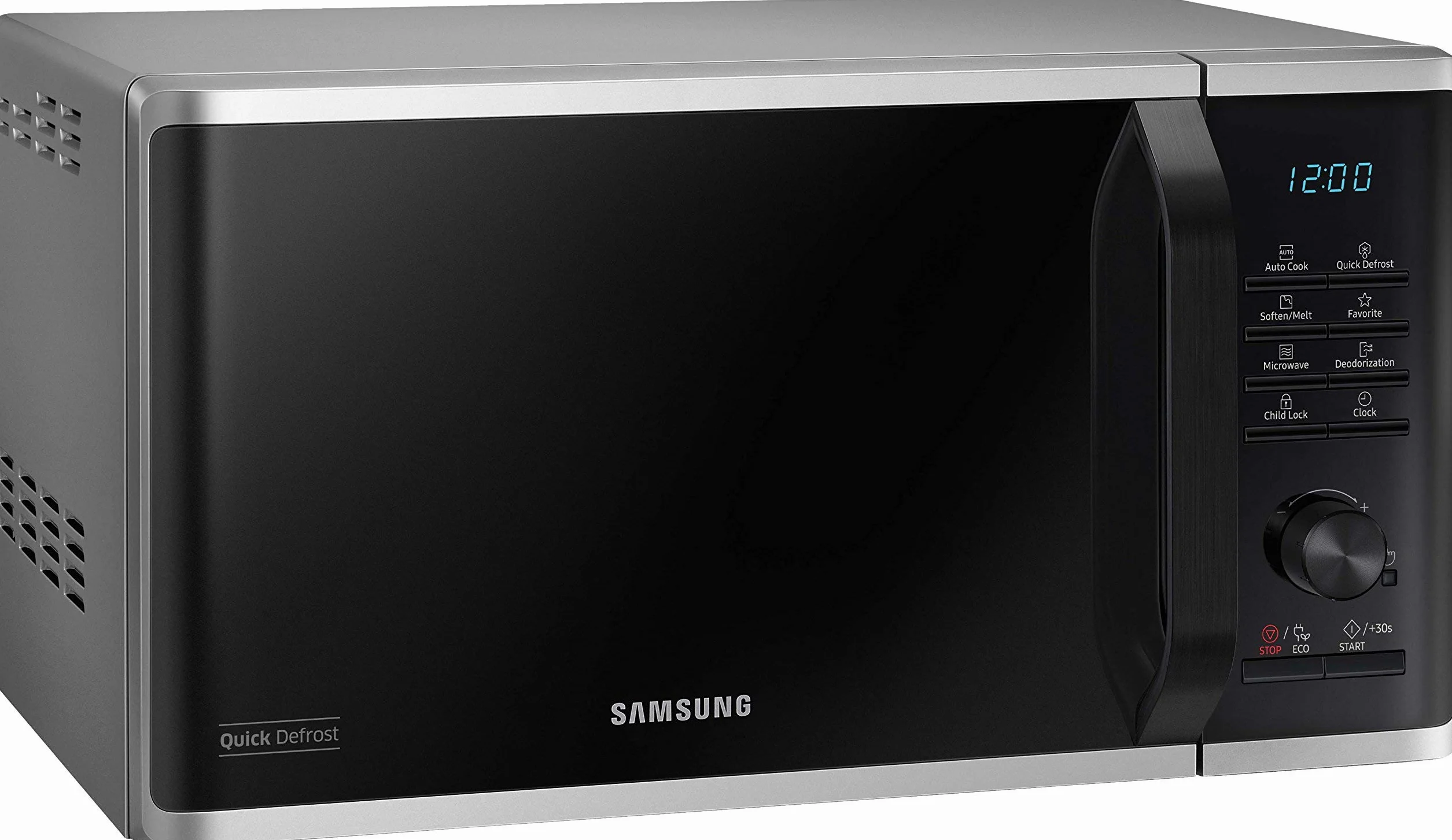 Samsung MS2AK3515AS/EG kuchenka mikrofalowa, 800 W, 23 sztuki, szerokość 48,9 cm, emaliowane wnętrze ceramiczne, odporne na zarysowania