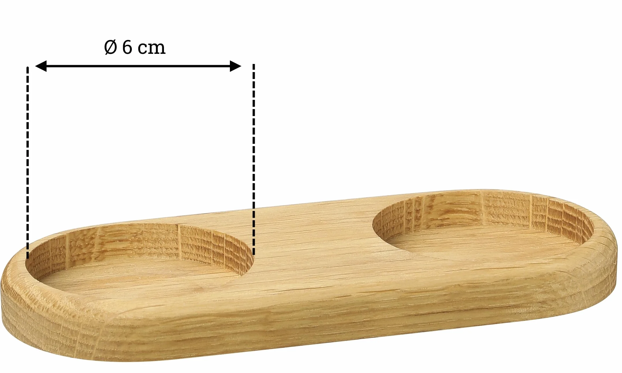 Zassenhaus Podstawka pod młynki z drewna dębowego na 2 młynki | pasuje do młynków o średnicy do 6 cm | 17 x 8 x 1,5 cm