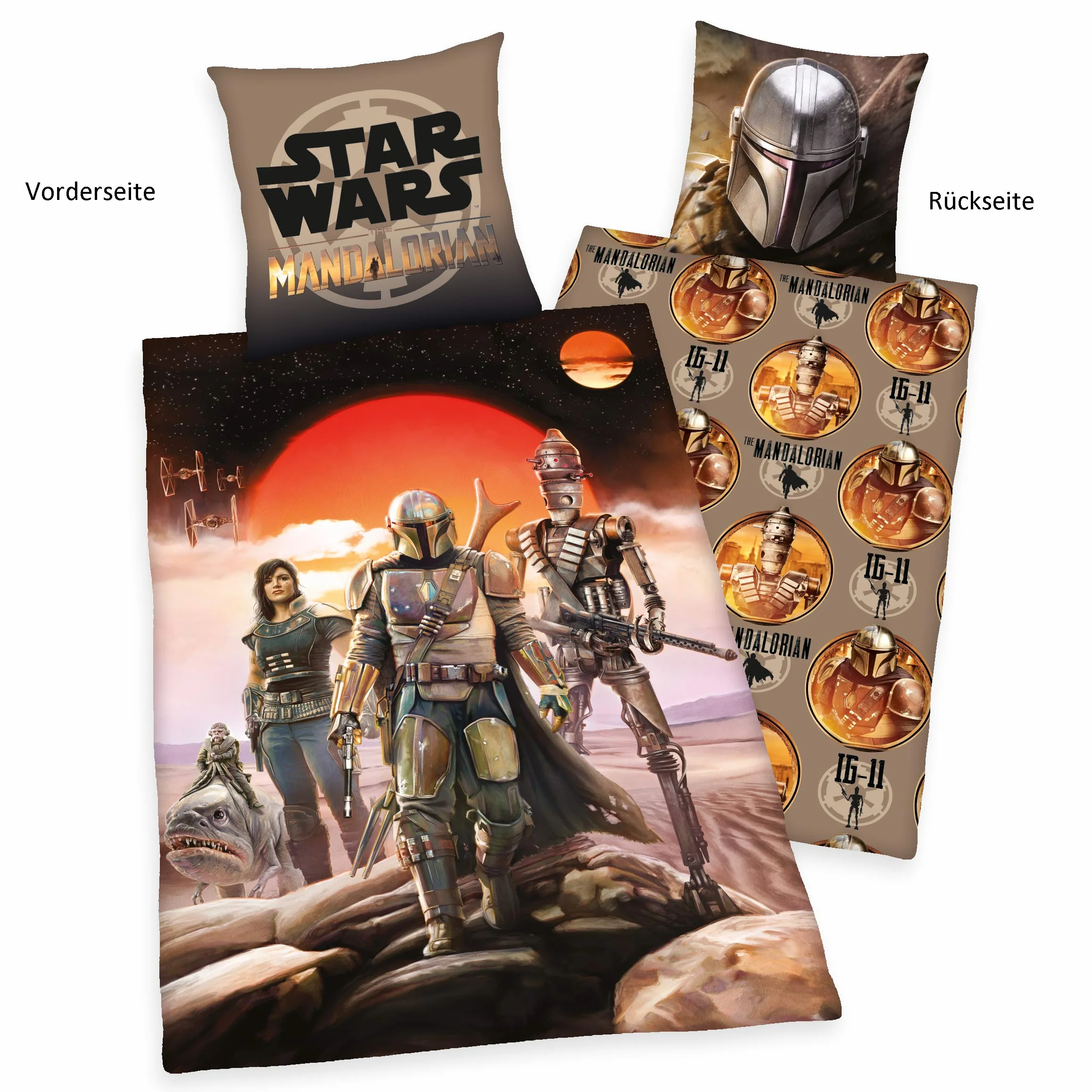 Star Wars Mandalorian komplet pościeli 140x200 cm bawełna Renforcé
