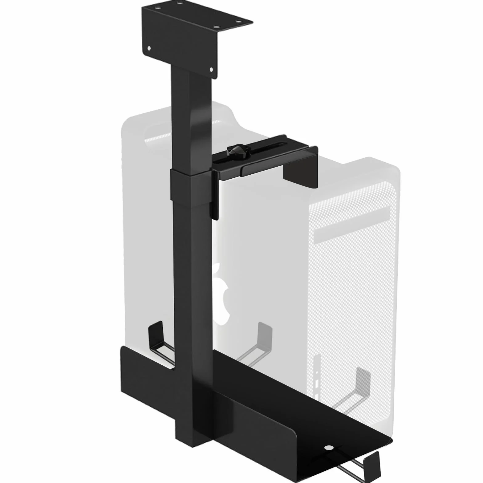 Uchwyt na PC pod biurko stalowy regulowany 54,5 cm 35 kg