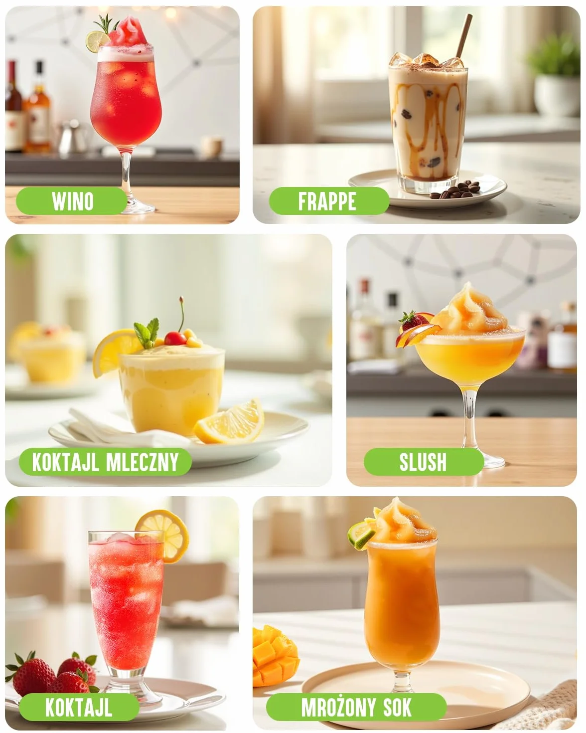 INOVIVA Slushie Machine, 2 l, No Ice Needed, samoczyszcząca, 5 wstępnie ustawionych programów, mrożone lody kruszone, margarity, frappé i koktajle mleczne (wersja S1.2)