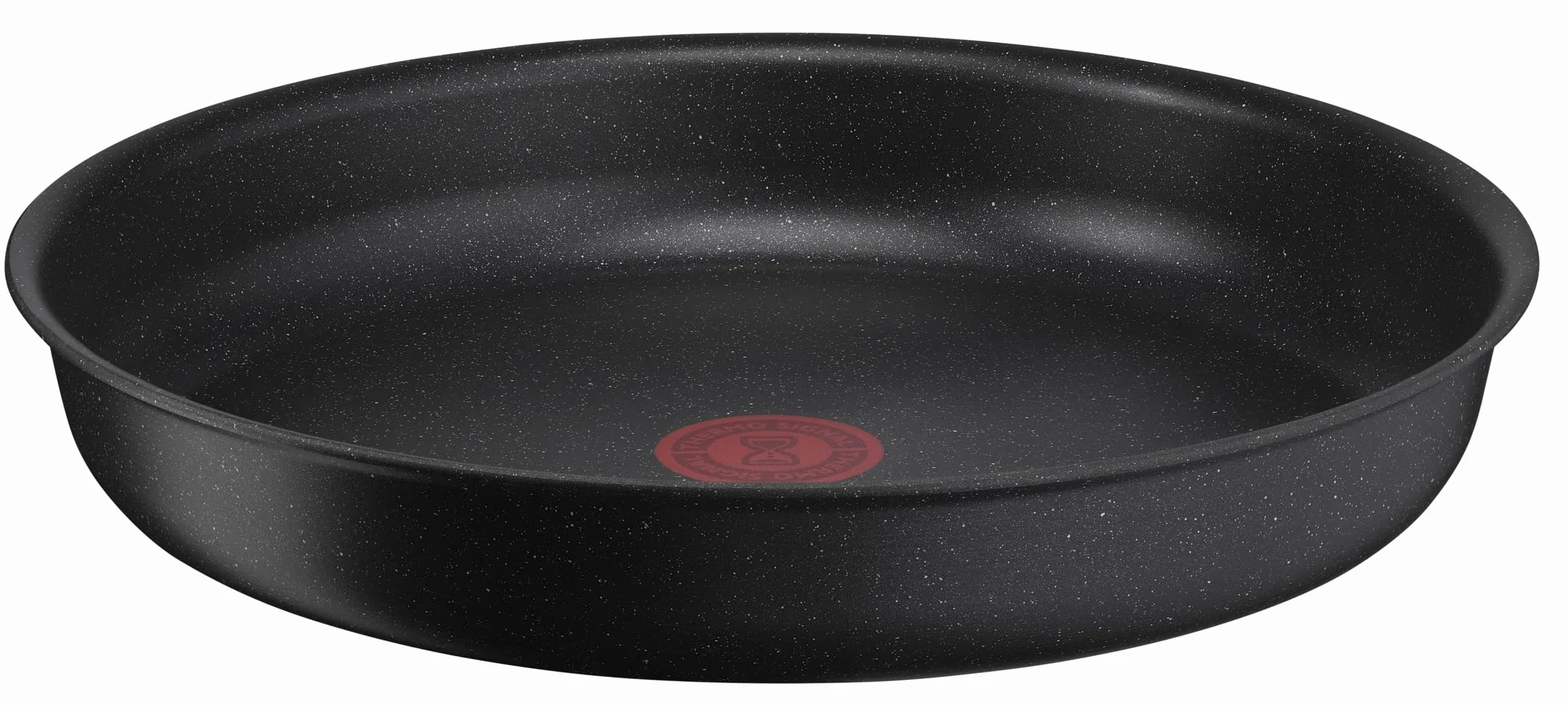 Tefal L39990 Ingenio Black Stone 3-częściowy zestaw patelni, możliwość układania w stos, powłoka nieprzywierająca, nadaje się do kuchenek indukcyjnych, wskaźnik temperatury sygnału termicznego, czarny