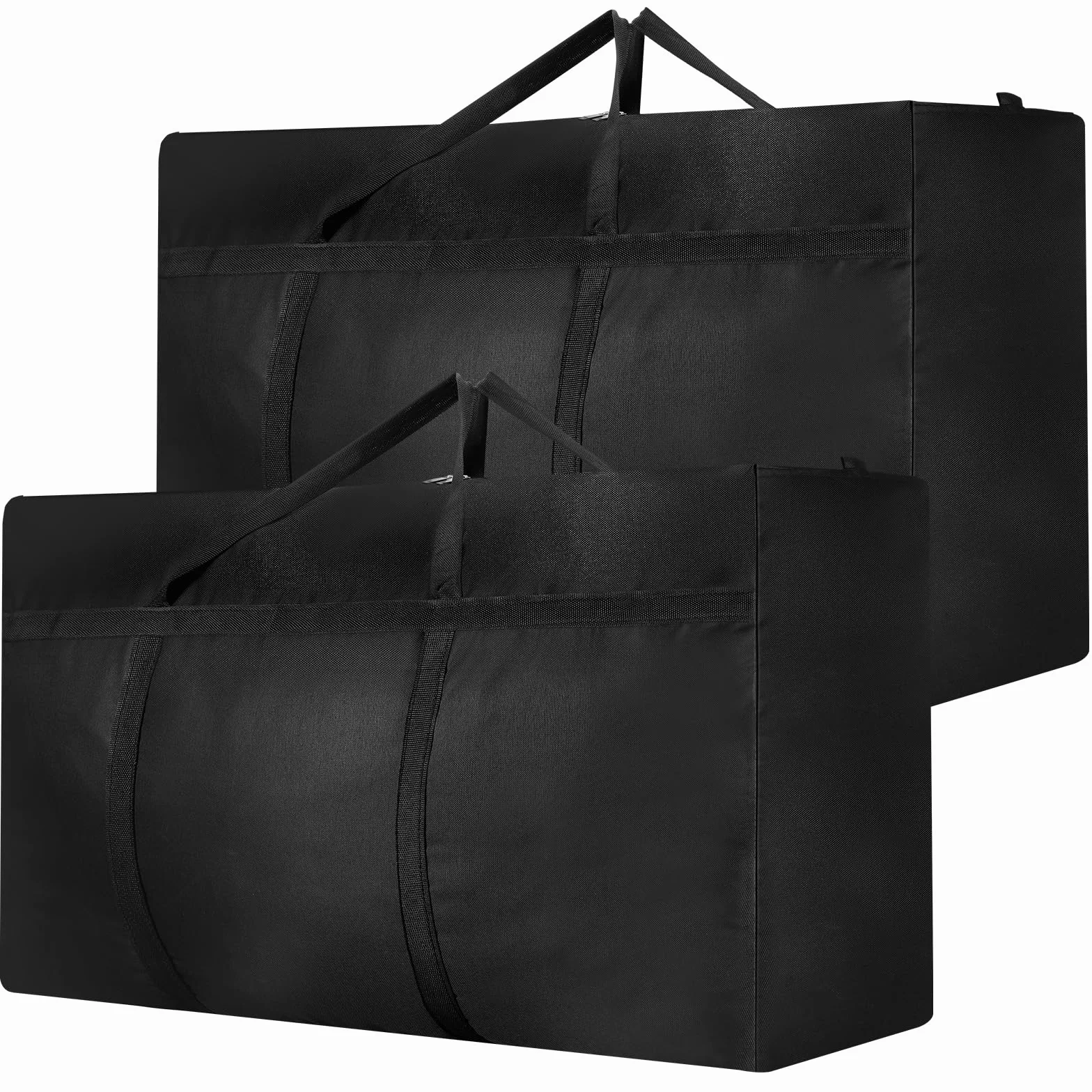 2 sztuki 120 l, duża torba do przechowywania, 600D Oxford Heavy-Duty, torby do przeprowadzki z zamkiem błyskawicznym, uchwyt, wodoszczelna torba podróżna, kartony do przeprowadzki na kołdry, ubrania
