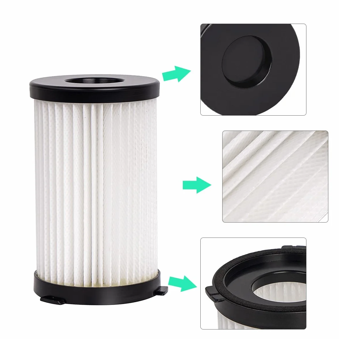 8 sztuk, filtr HEPA do odkurzacza kompatybilny z MooSoo D600 D601, przewodowa część do odkurzacza, element filtra HEPA