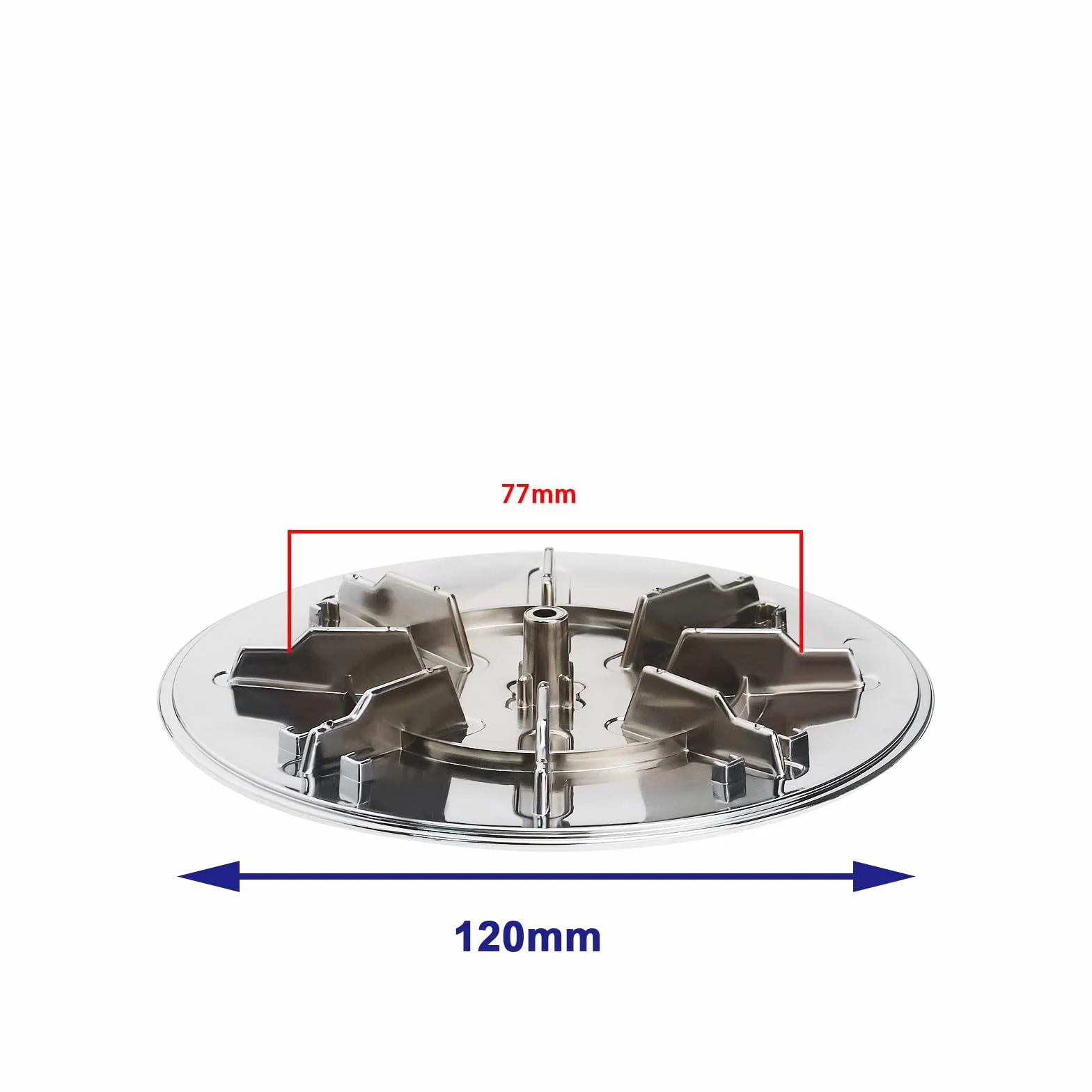 Chromowana pokrywa odpływowa prysznicowa 120 mm, zamiennik do odpływu 90 mm