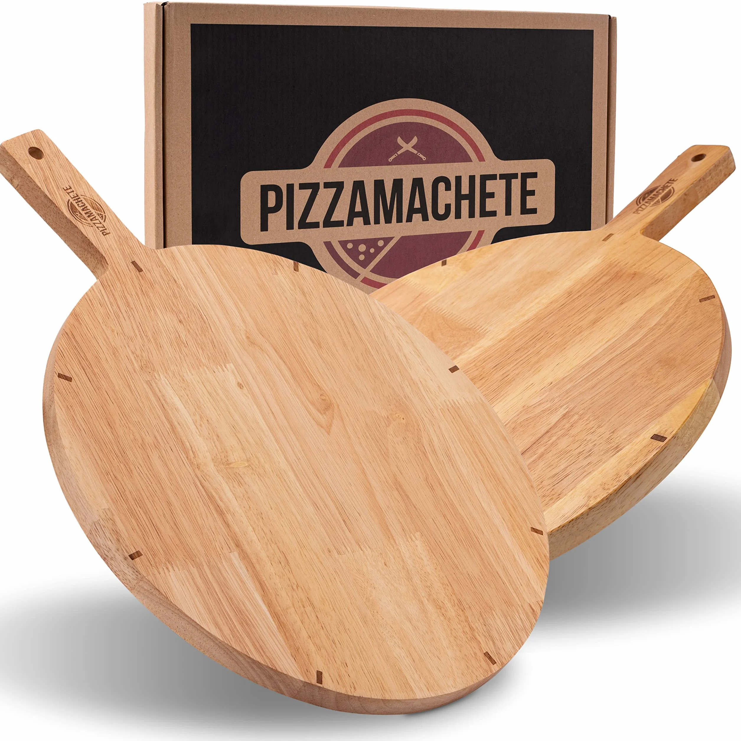 PIZZAMACHETE Deska do pizzy drewniana 30,5 cm Zestaw 2 szt
