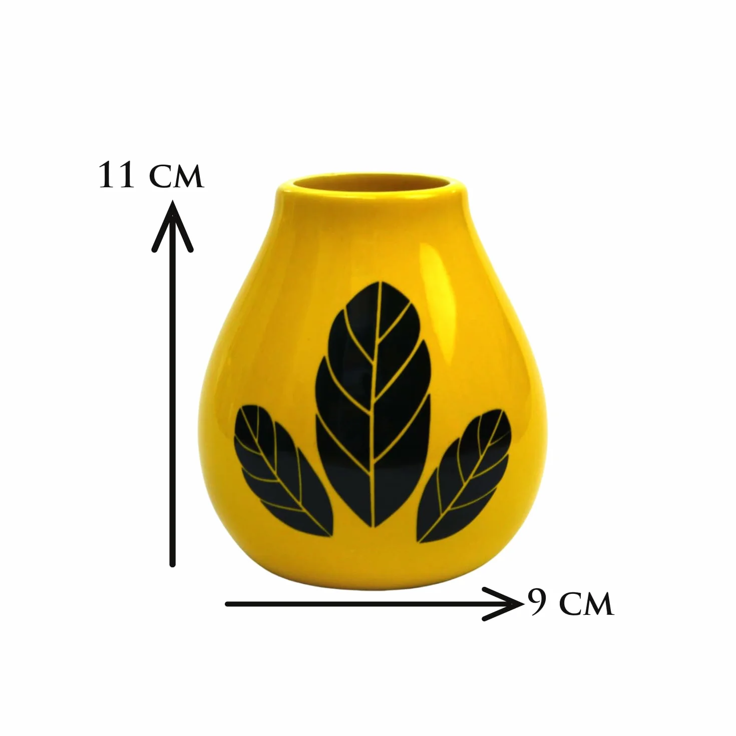 Hoja Yellow Yerba Mate zestaw 350 ml kubek ceramiczny Bombilla stal nierdzewna 19 cm podkładka korkowa szczotka