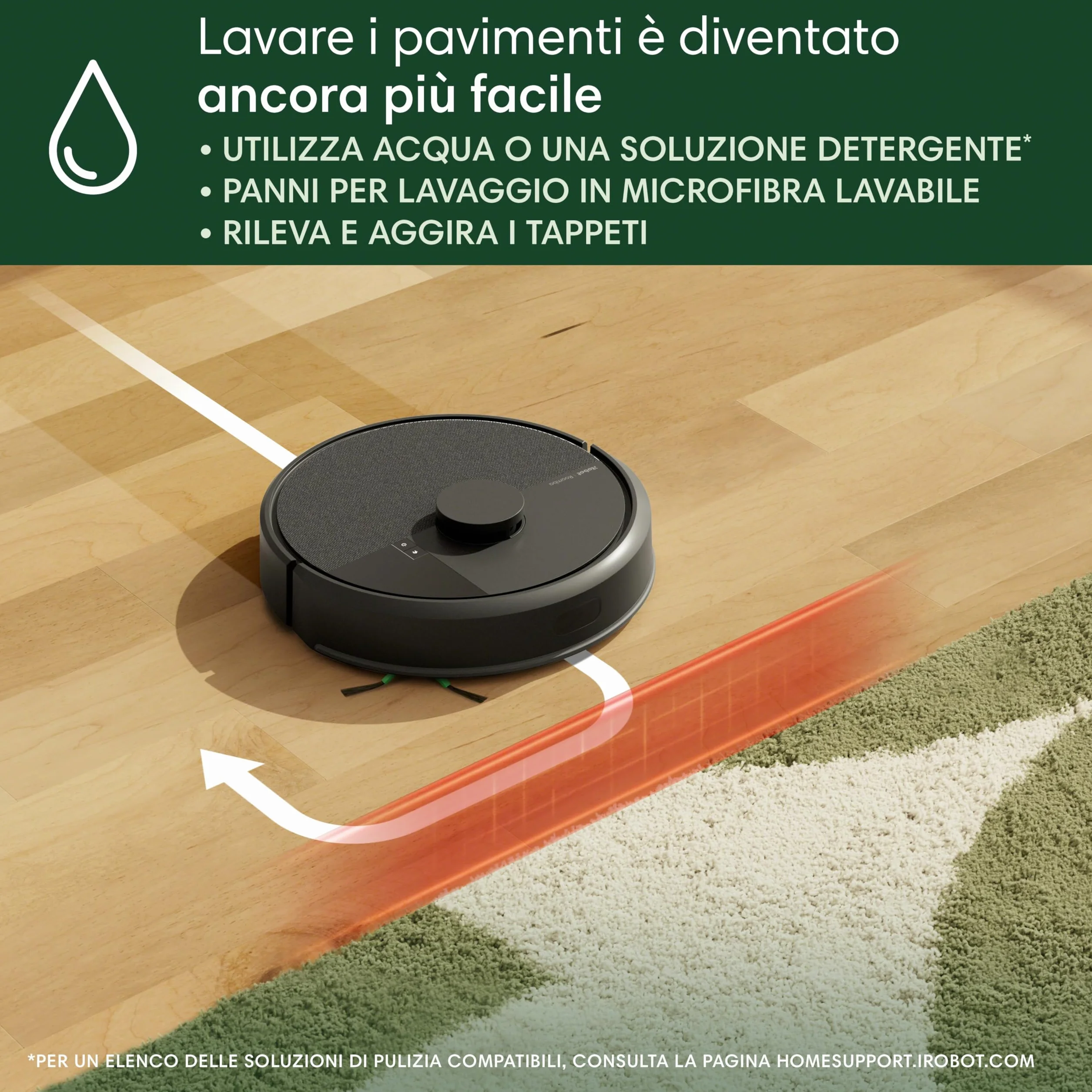 iRobot Roomba 105 Combo+AutoEmpty Dock, robot odkurzający 2 w 1, odkurzanie 7KPa, nawigacja LiDAR - wykrywanie dywanów, strefy czyszczenia i unikania - 4 poziomy ssania - czarny