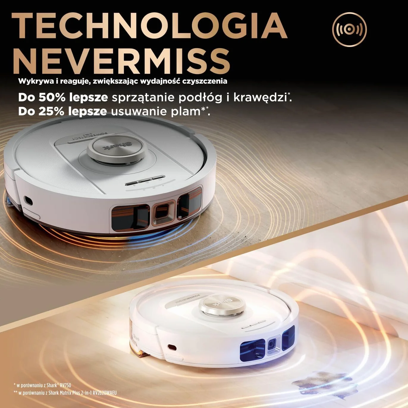 Shark PowerDetect Robot odkurzająco-mopujący 2 w 1, automatyczne opróżnianie, napełnianie i czyszczenie NeverTouch Pro (60 dni), 3D i LiDAR, NeverStuck, WiFi/aplikacja, biały, AV2800ZEEUWH