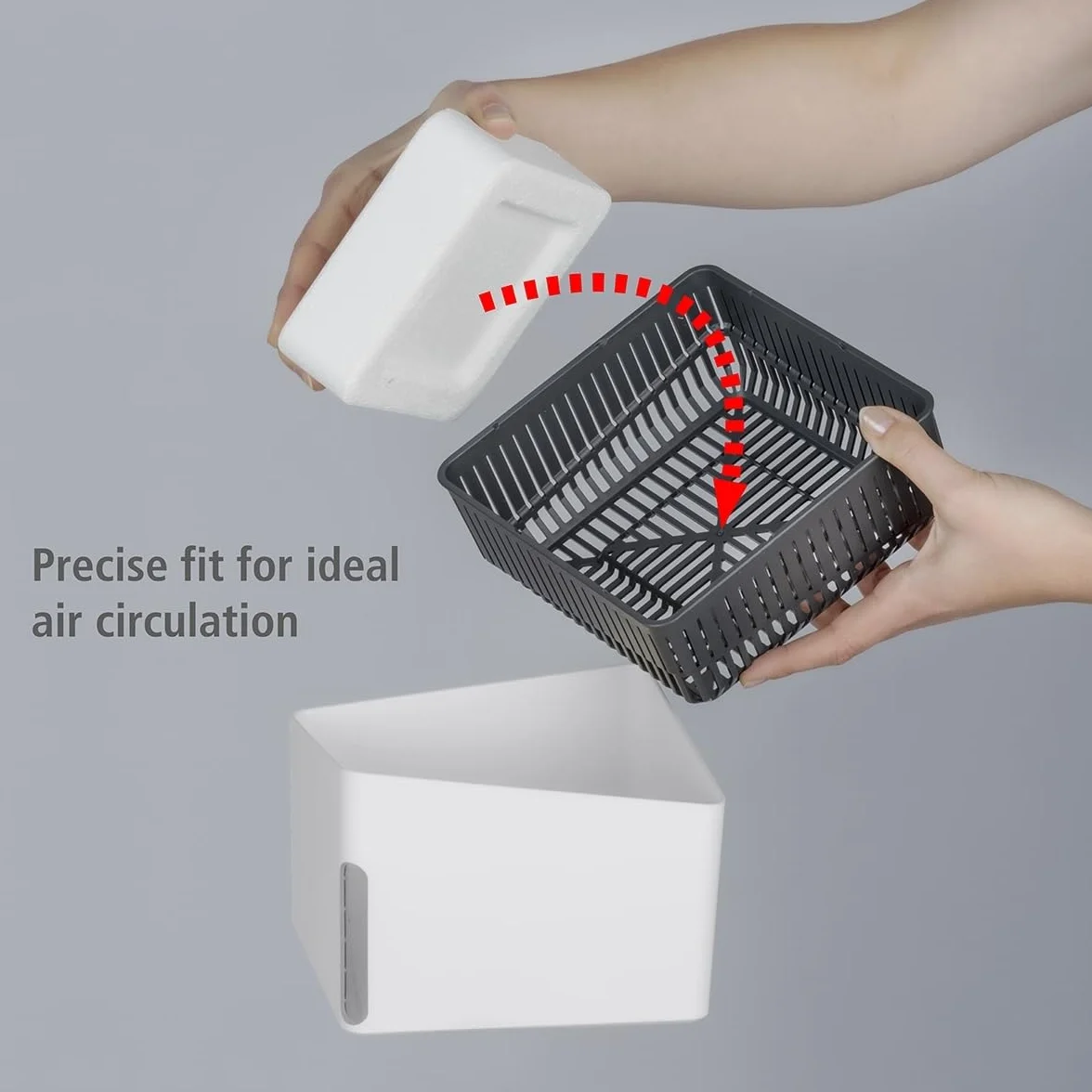 WENKO Osuszacz powietrza Cube, 1,6 l, 16,5 x 15,7 x 16,5 cm, Biały