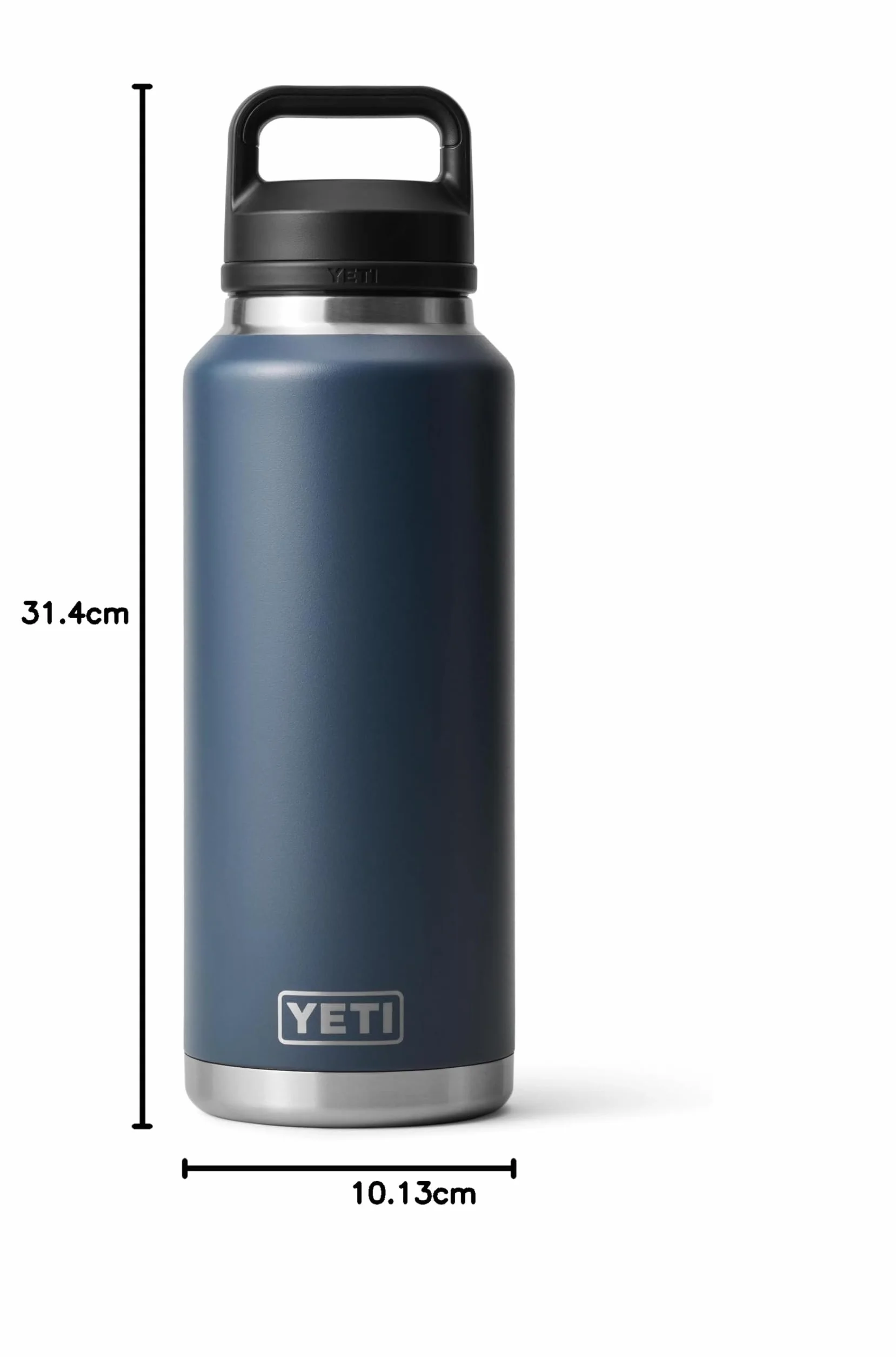 YETI Rambler Bottle Chug, Vaccum Insulated Stainless Steel Bottle with Leakproof Chug Cap, Navy, 46 oz (1.3 L)
