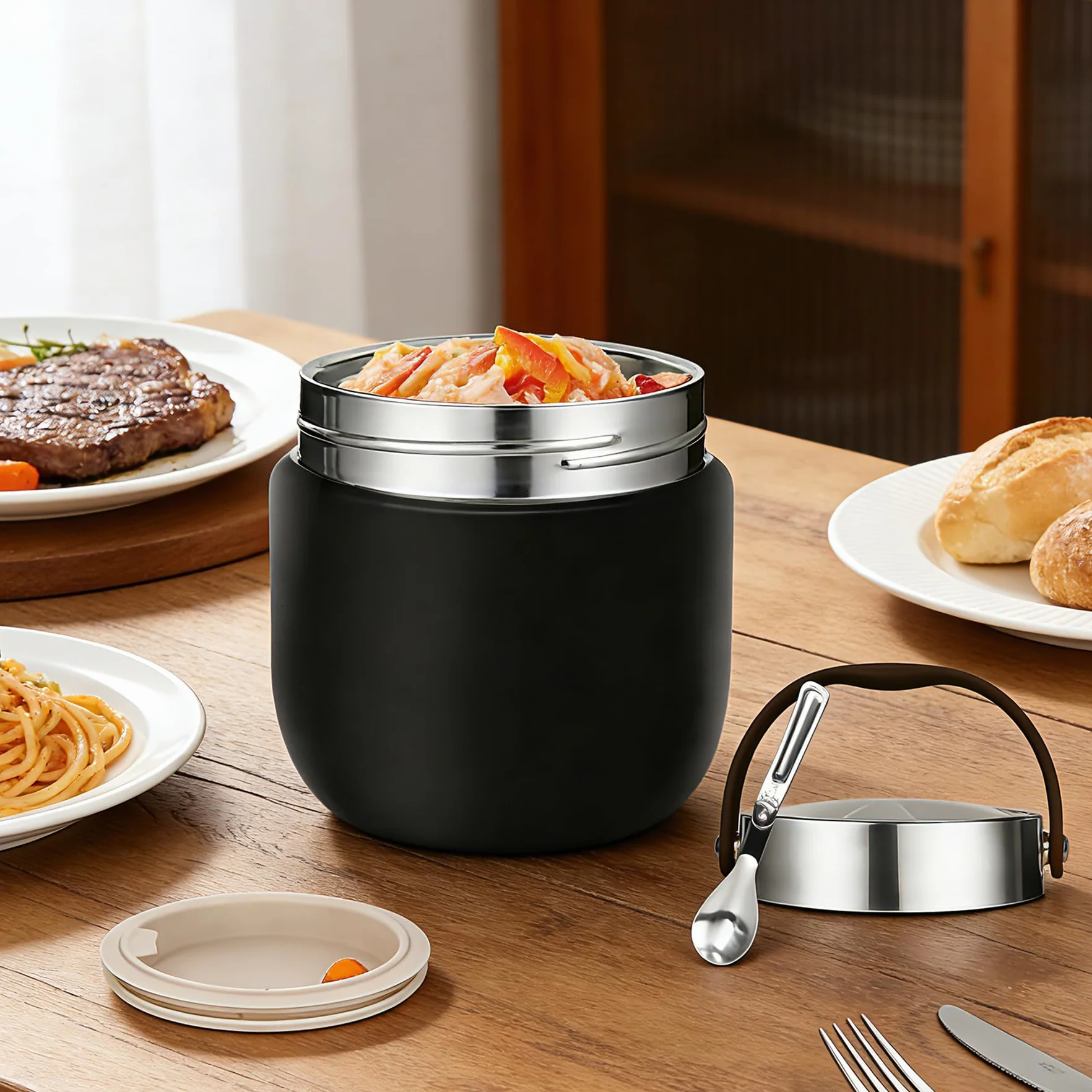1200 ml pojemnik termiczny na żywność Miska termiczna z pokrywką Pudełko termiczne na lunch Do przechowywania kaszek, zup, owoców, jogurtów i lunchu
