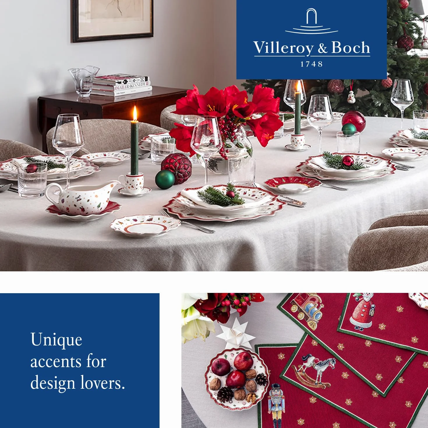 Villeroy & Boch – Toy's Delight kubek z uchem, kubek, filiżanka bożonarodzeniowa, filiżanka do kawy, kubek do gorących napojów, filiżanka na zimę, świąteczny kubek do kawy, porcelana