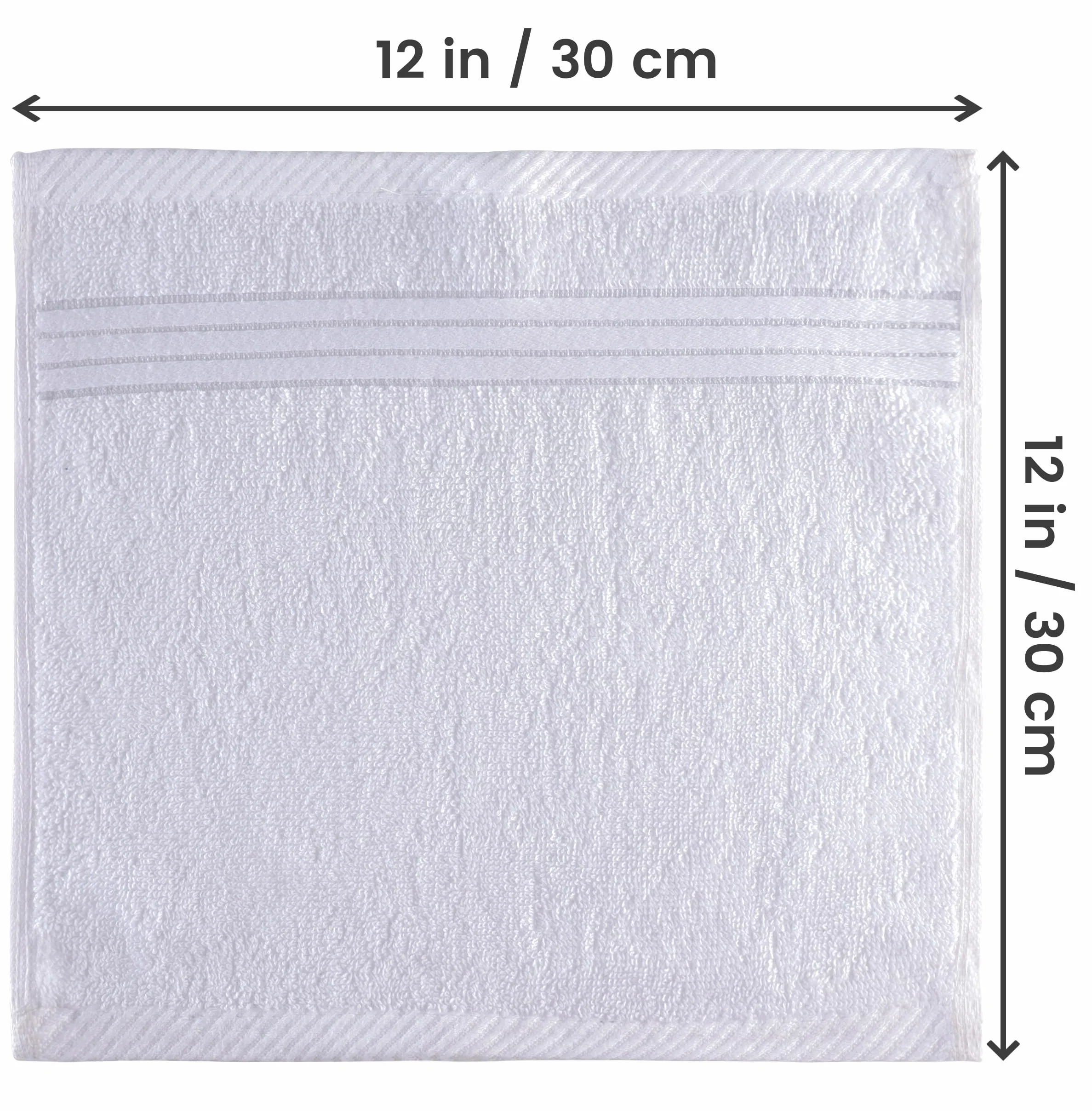 Utopia Towels - 12 luksusowych ściereczek, 30 x 30 cm - 100% bawełna Flanelowe ściereczki do twarzy Premia, bardzo chłonne i miękkie w dotyku (biały)