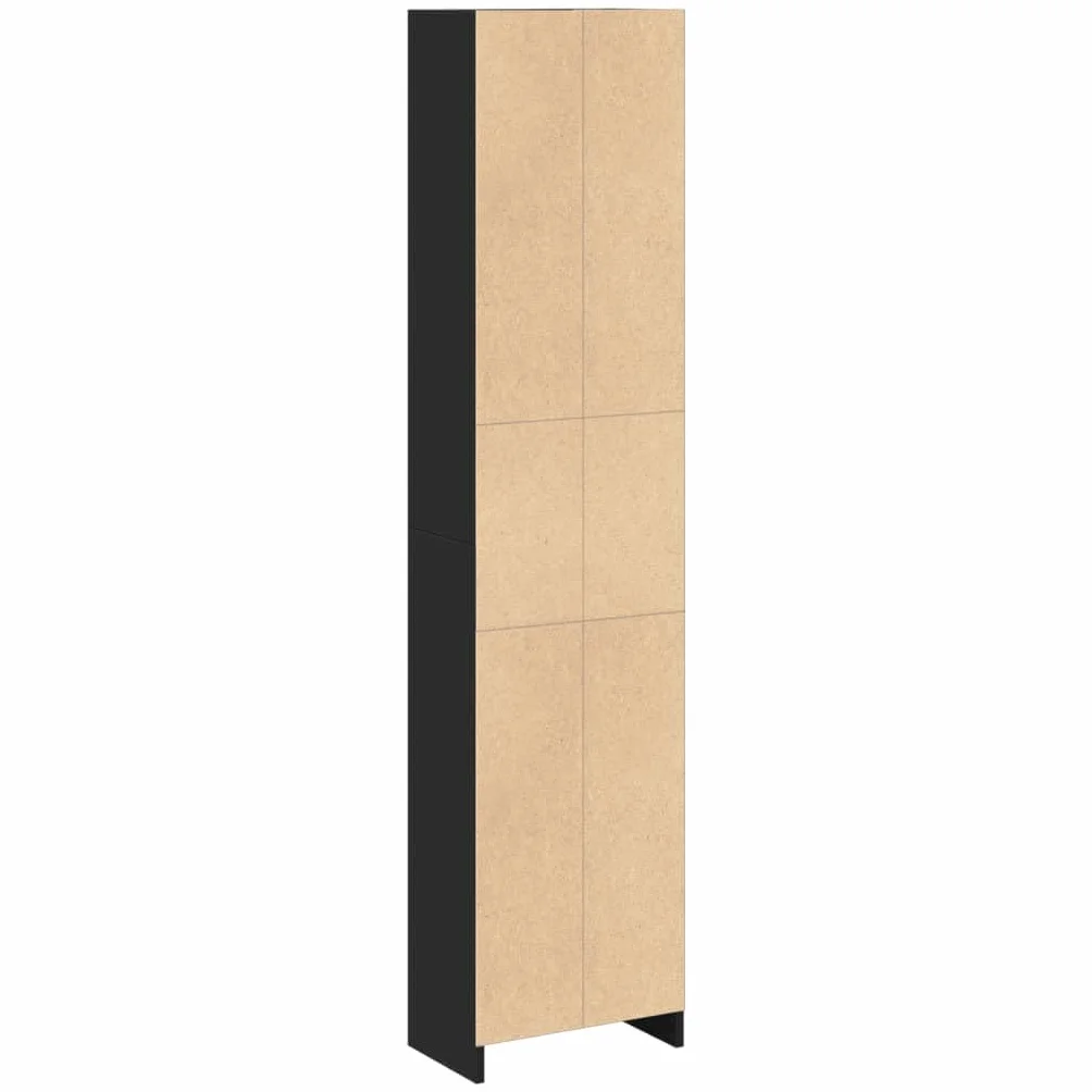 vidaXL Regał, czarny, 40x24x176 cm, materiał drewnopochodny