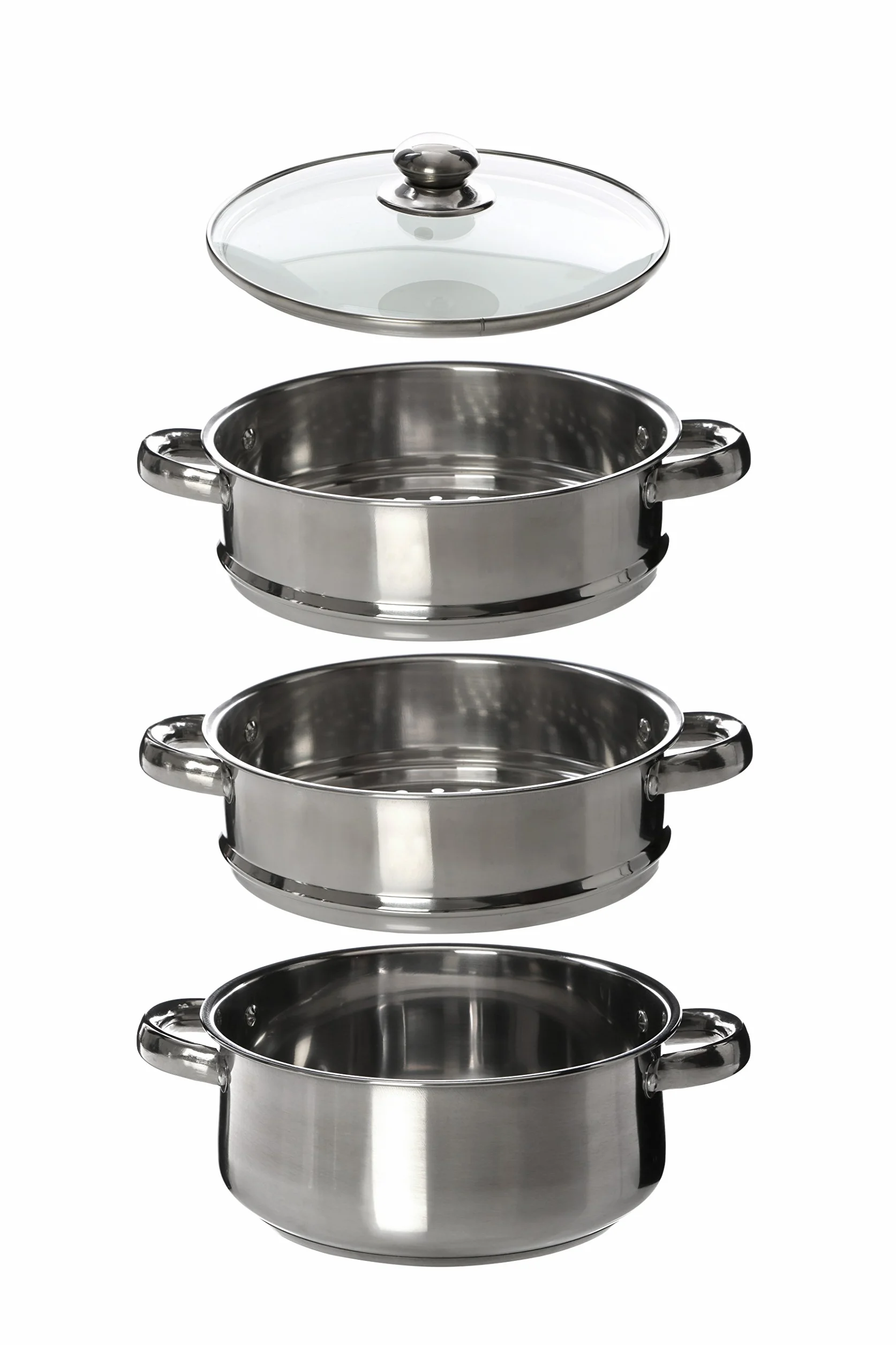 Premier Housewares Parowar, stal nierdzewna, szklana pokrywka