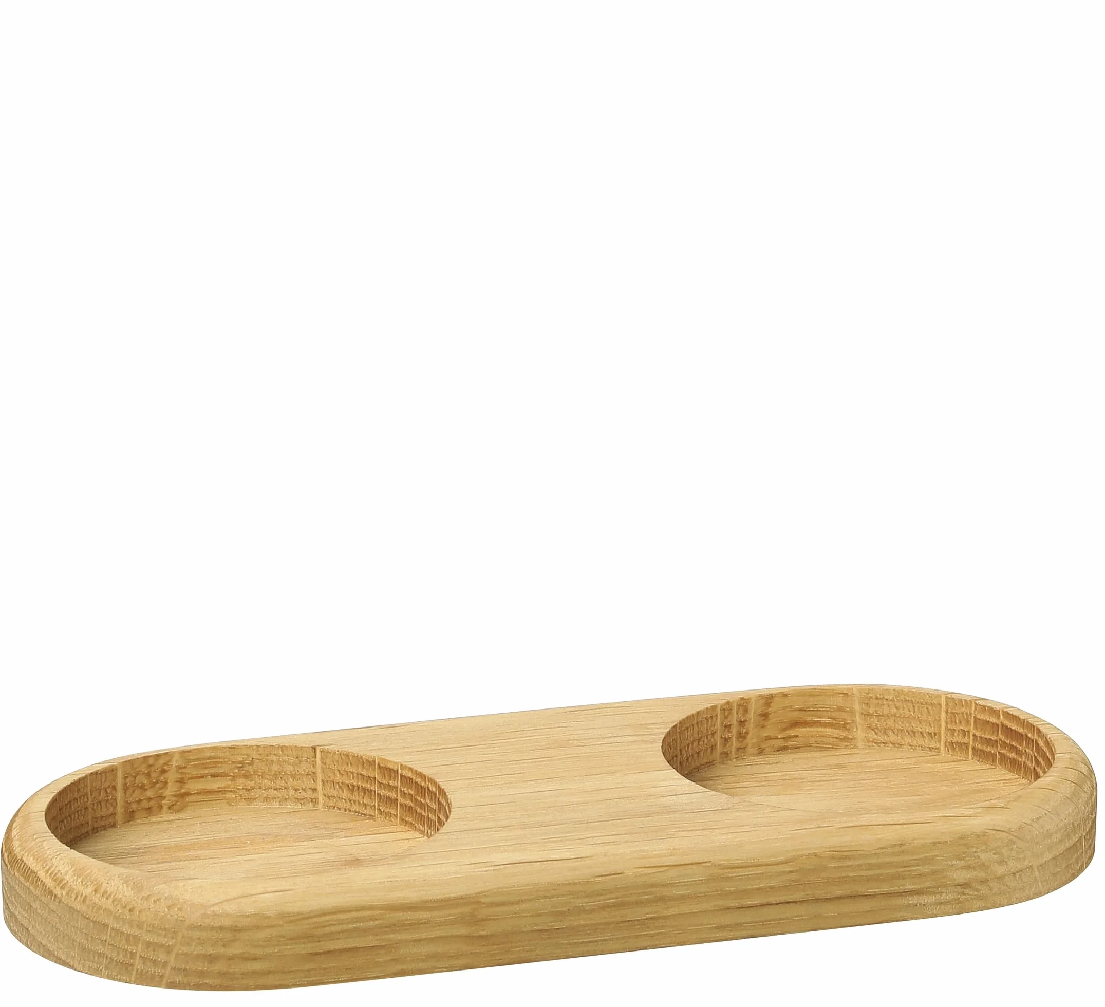Zassenhaus Podstawka pod młynki z drewna dębowego na 2 młynki | pasuje do młynków o średnicy do 6 cm | 17 x 8 x 1,5 cm