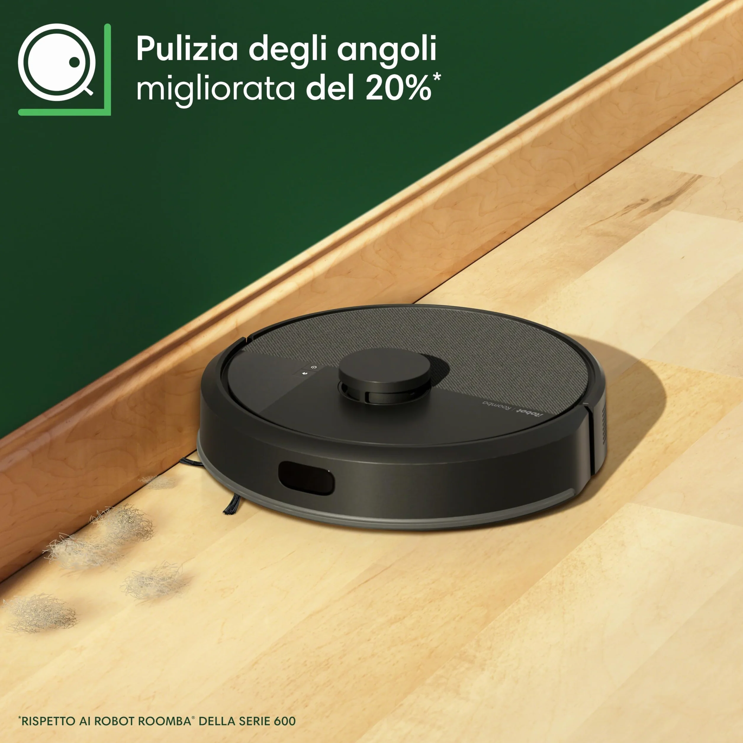 iRobot Roomba 105 Combo+AutoEmpty Dock, robot odkurzający 2 w 1, odkurzanie 7KPa, nawigacja LiDAR - wykrywanie dywanów, strefy czyszczenia i unikania - 4 poziomy ssania - czarny