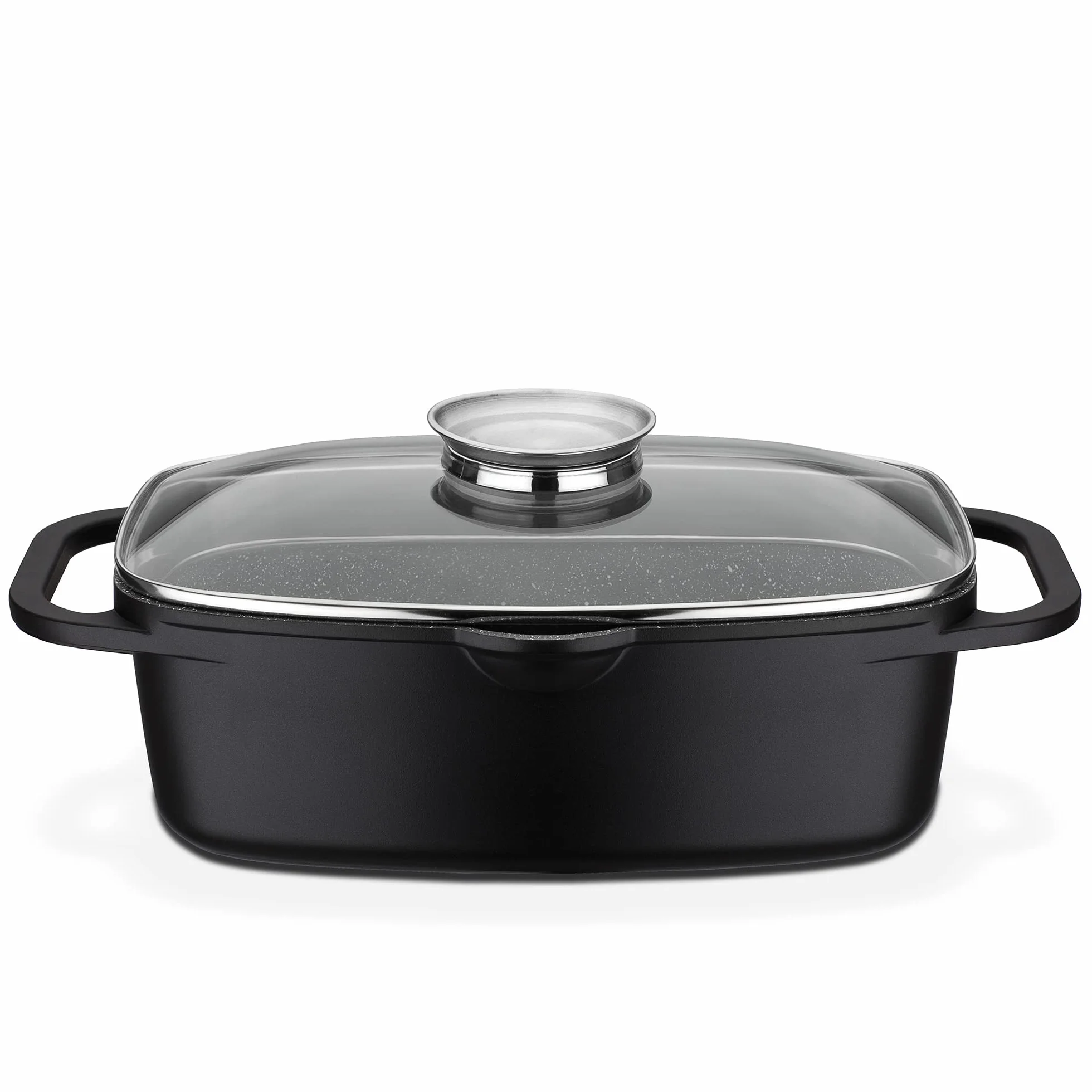 Gsw Gourmet Granit Naczynie Żaroodporne, Czarny, 33 x 21 cm