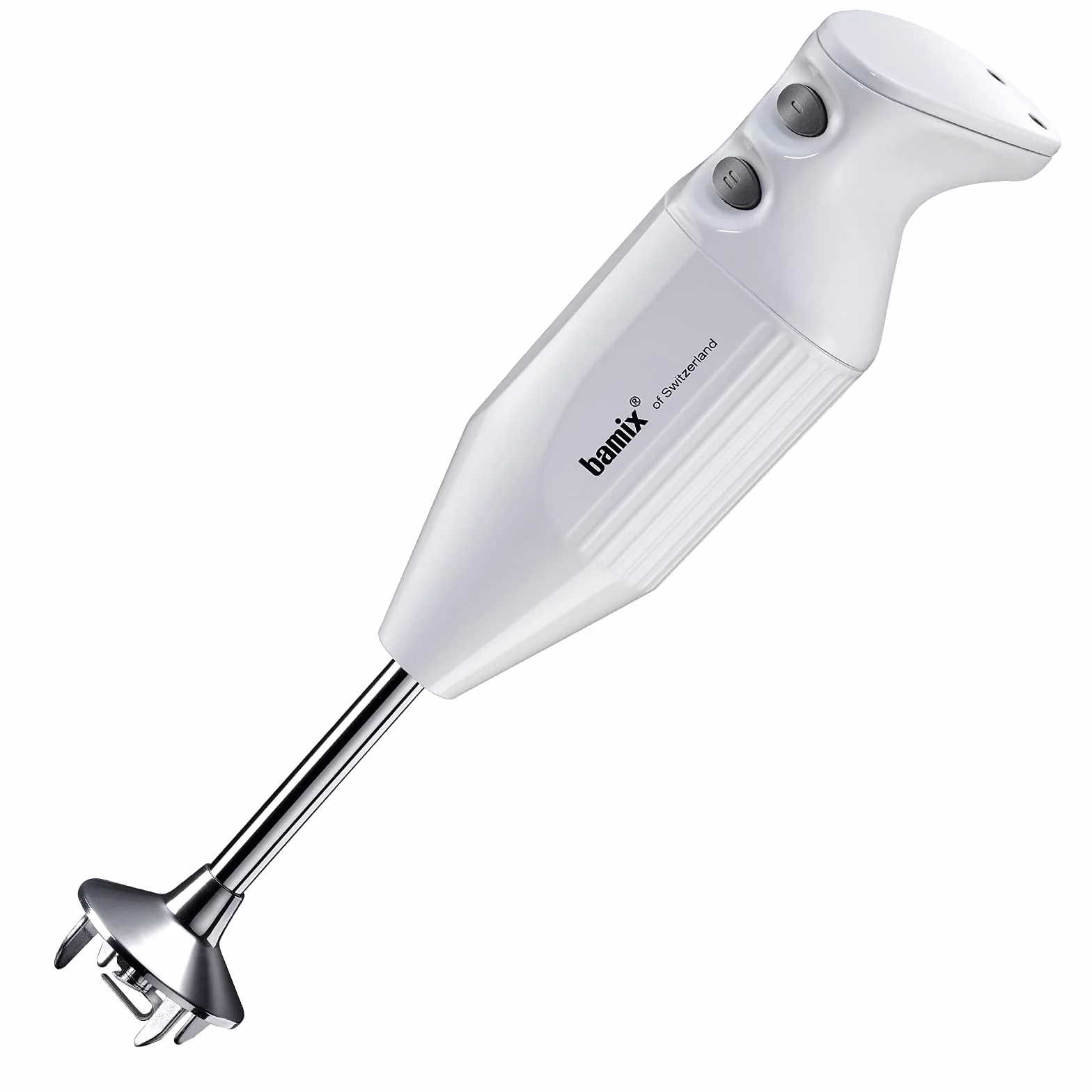bamix M160 ONE Zestaw blendera ręcznego z nożem wielofunkcyjnym ze stali szlachetnej, 160 W, 2-stopniowy, Wyprodukowany w Szwajcarii, Biały