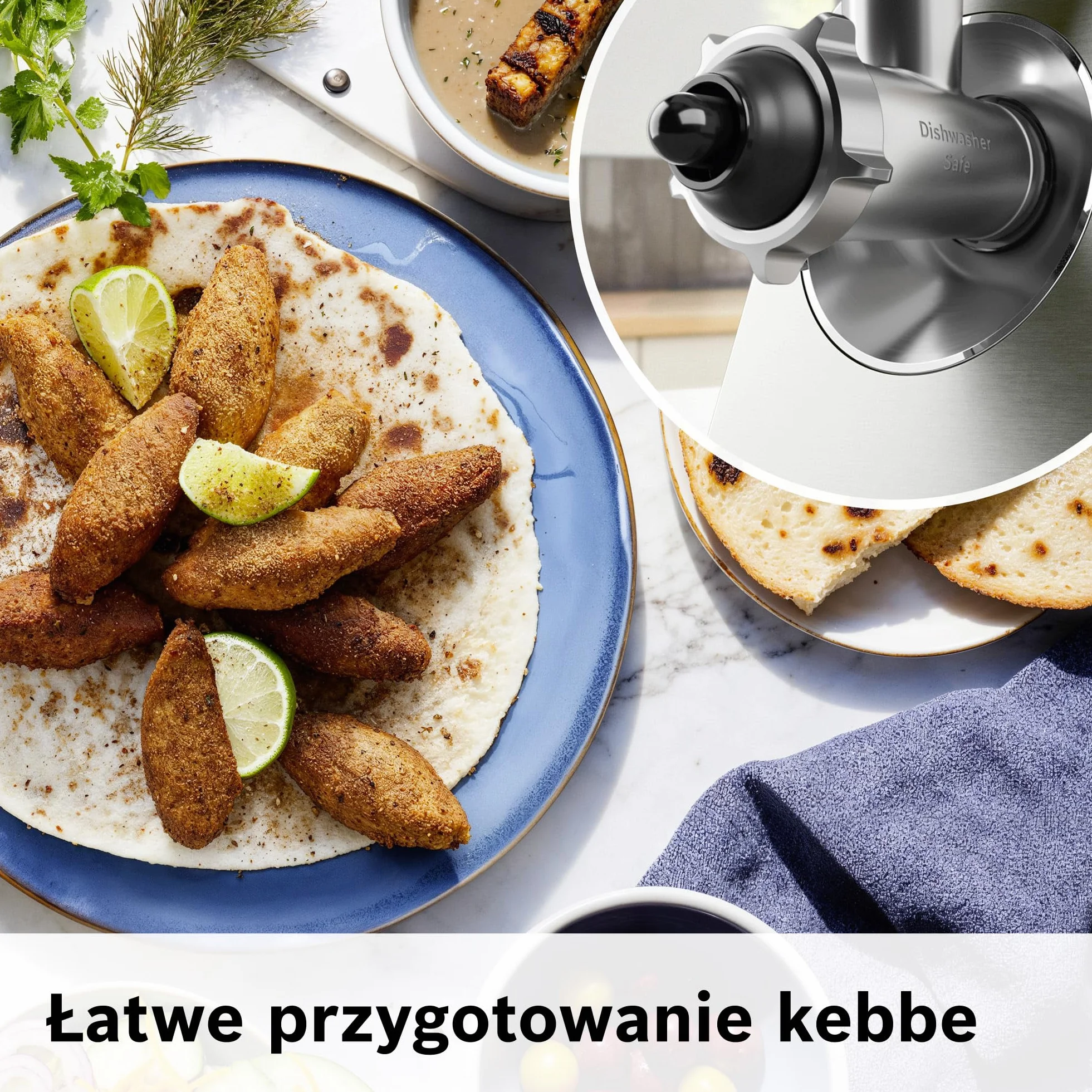 Bosch MultiPower Serie 8, maszynka do mielenia mięsa, moc blokowania silnika do 2500 W, młynek do mięsa, szatkownica, nasadka do kiełbas i kebbe, czarna, MFWS840M