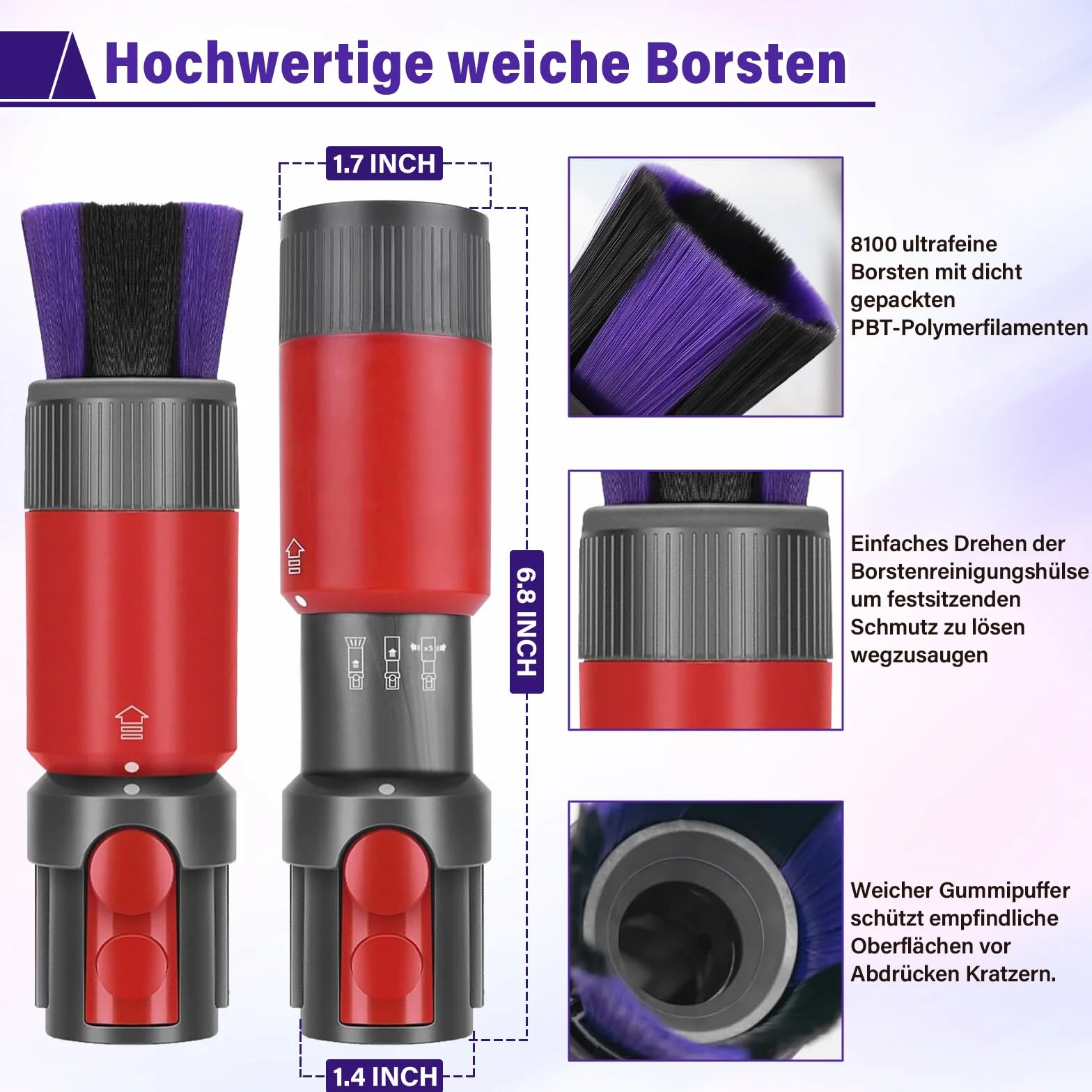 Szczotka do Dyson V7/V8/V10/V11/V15, odporna na zarysowania, akcesoria do odkurzacza