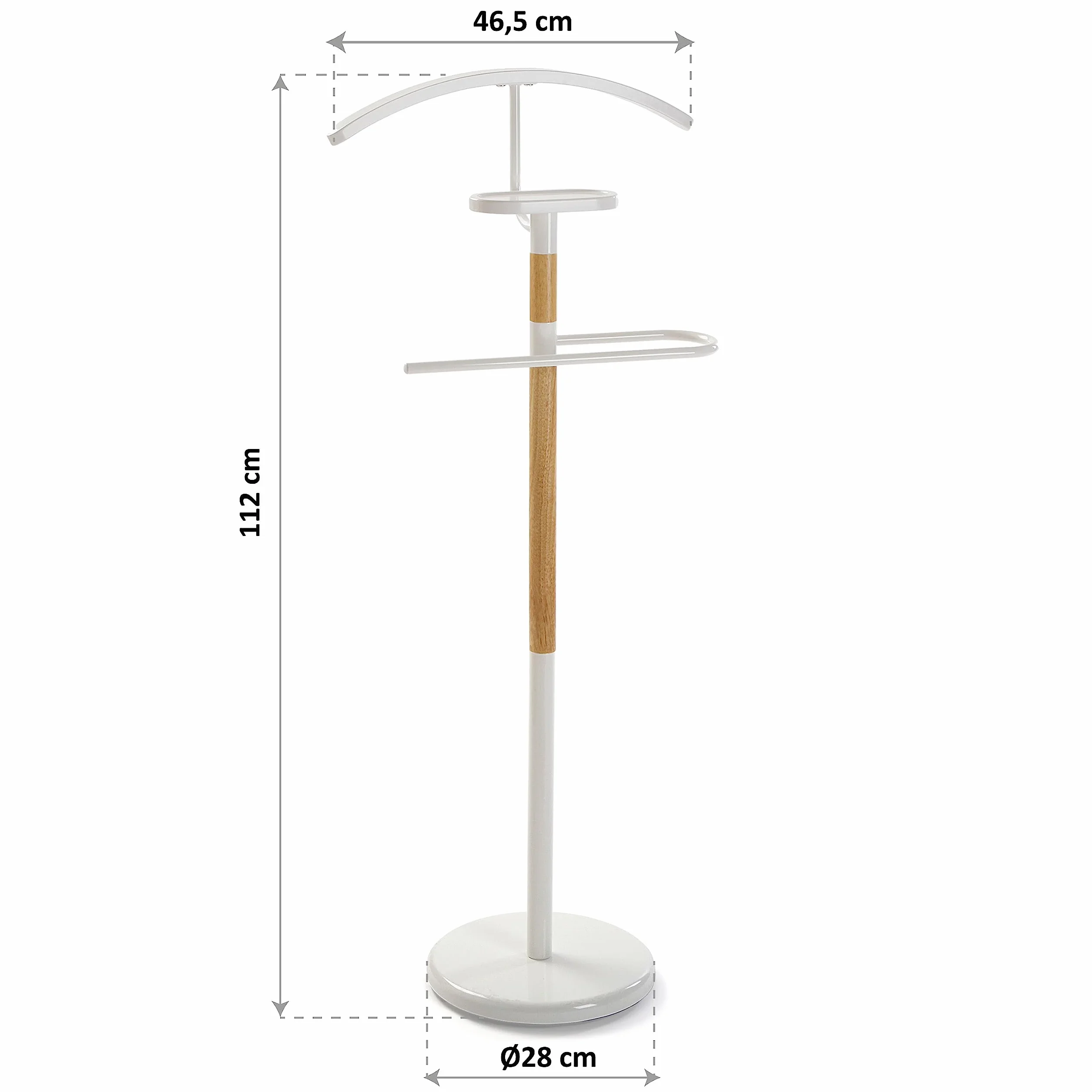 Versa Holstebro wieszak metalowo-drewniany 112 x 28,8 x 46,5 cm