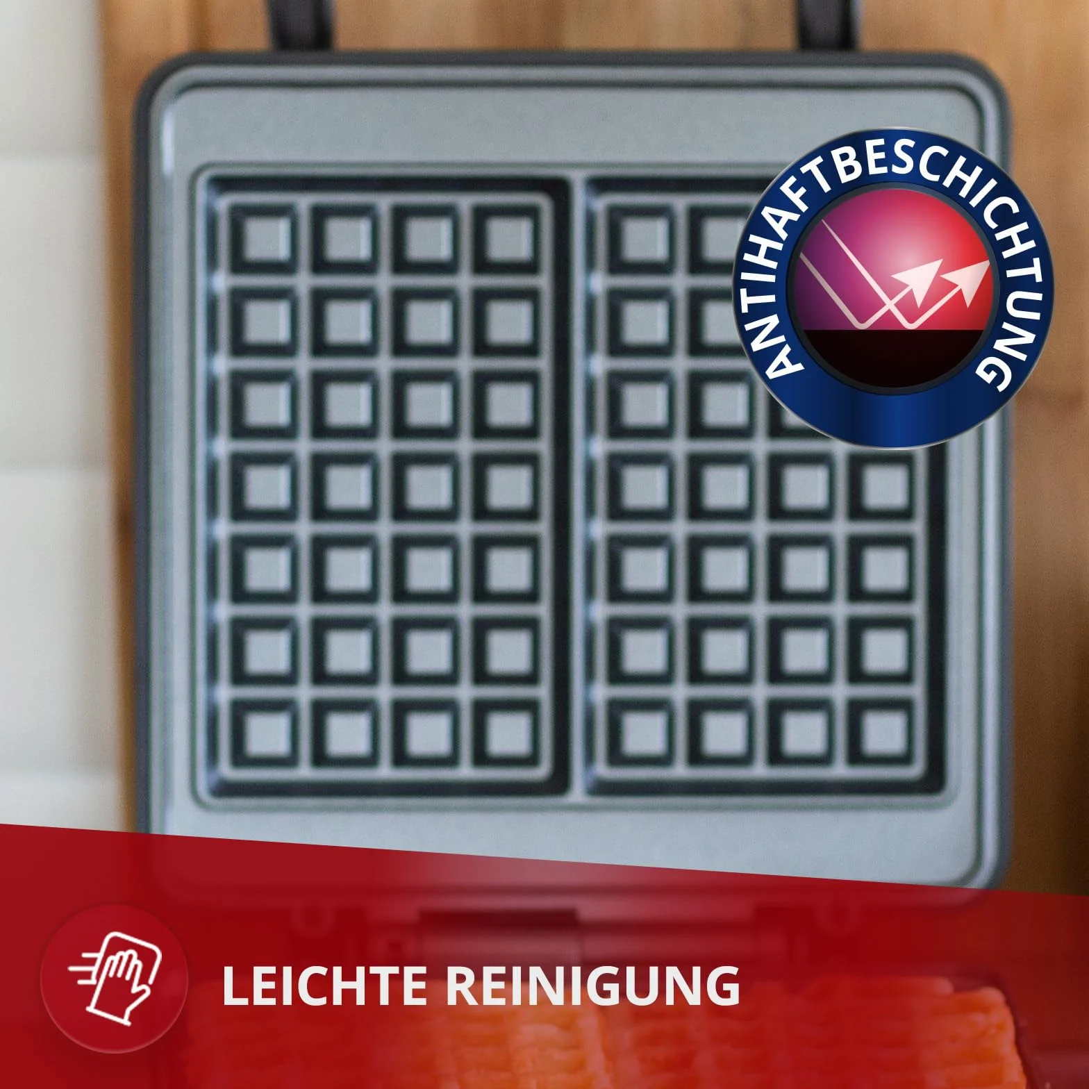 MPM - MGO13 - Gofrownica do jednoczesnego przygotowania dwóch gofrów – Duże puszyste wypieki – Płyty z powłoką nieprzywierającą - Termostat - 1400 W – Kolor czarny