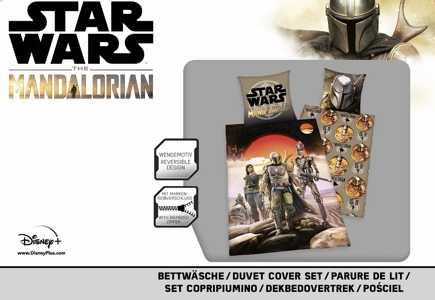 Star Wars Mandalorian komplet pościeli 140x200 cm bawełna Renforcé