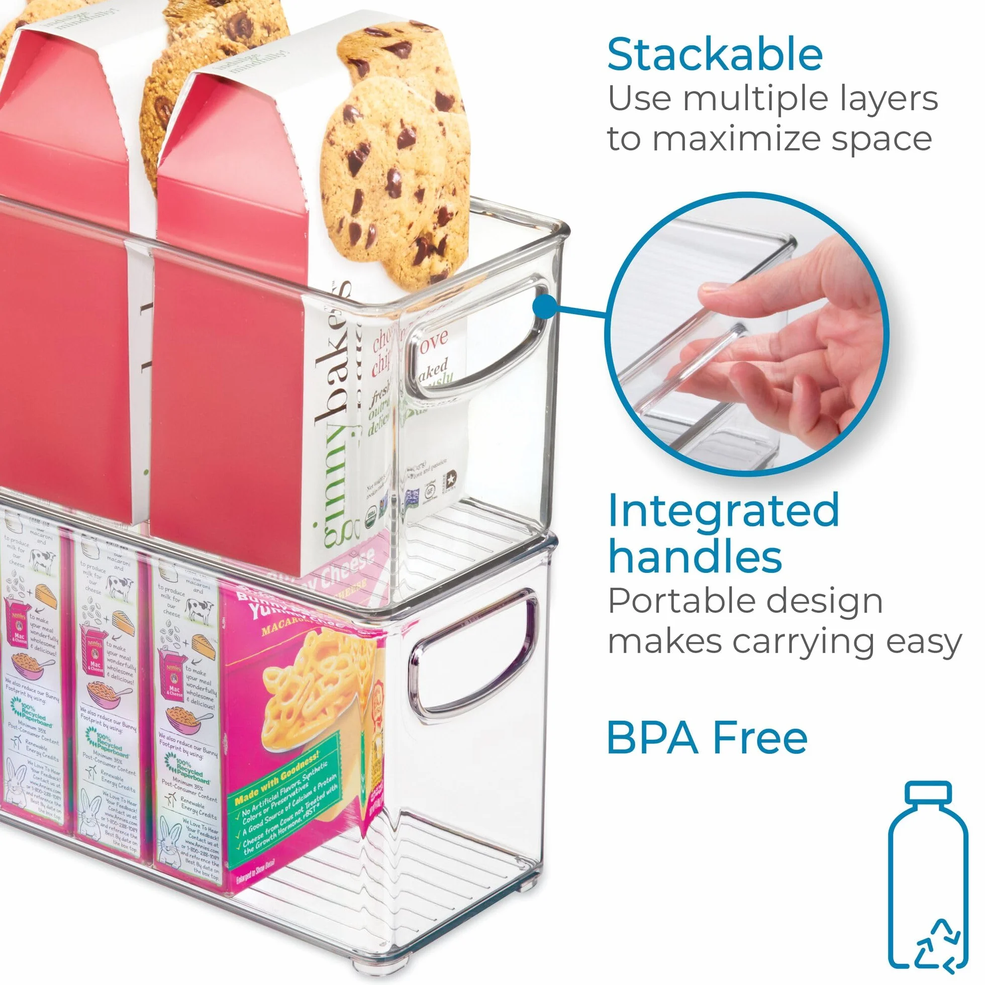 Idesign Organizer Kuchenny, Przezroczysty, 25,5 cm x 10 cm x 12,7 cm