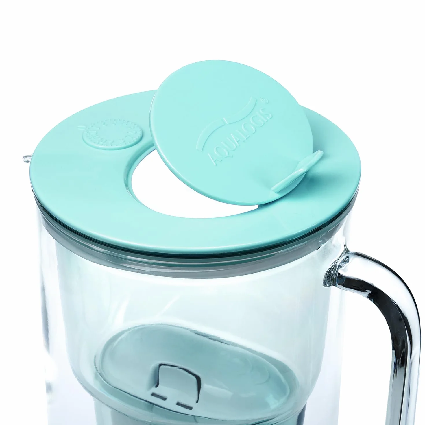 Aqualogis Etiuda 2.9L | Premium Szklany Dzbanek Filtrujący Wodę | z 1 Wkładem Pure+ | Jasno Niebieski | Redukuje nieprzyjemny zapach i smak