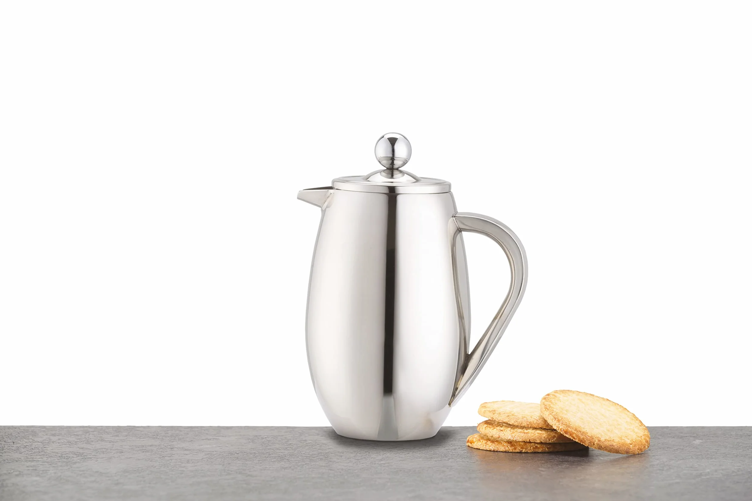 La Cafetière Kafetière z podwójnymi ściankami ze stali nierdzewnej, 3 kubki, stal nierdzewna, srebrny