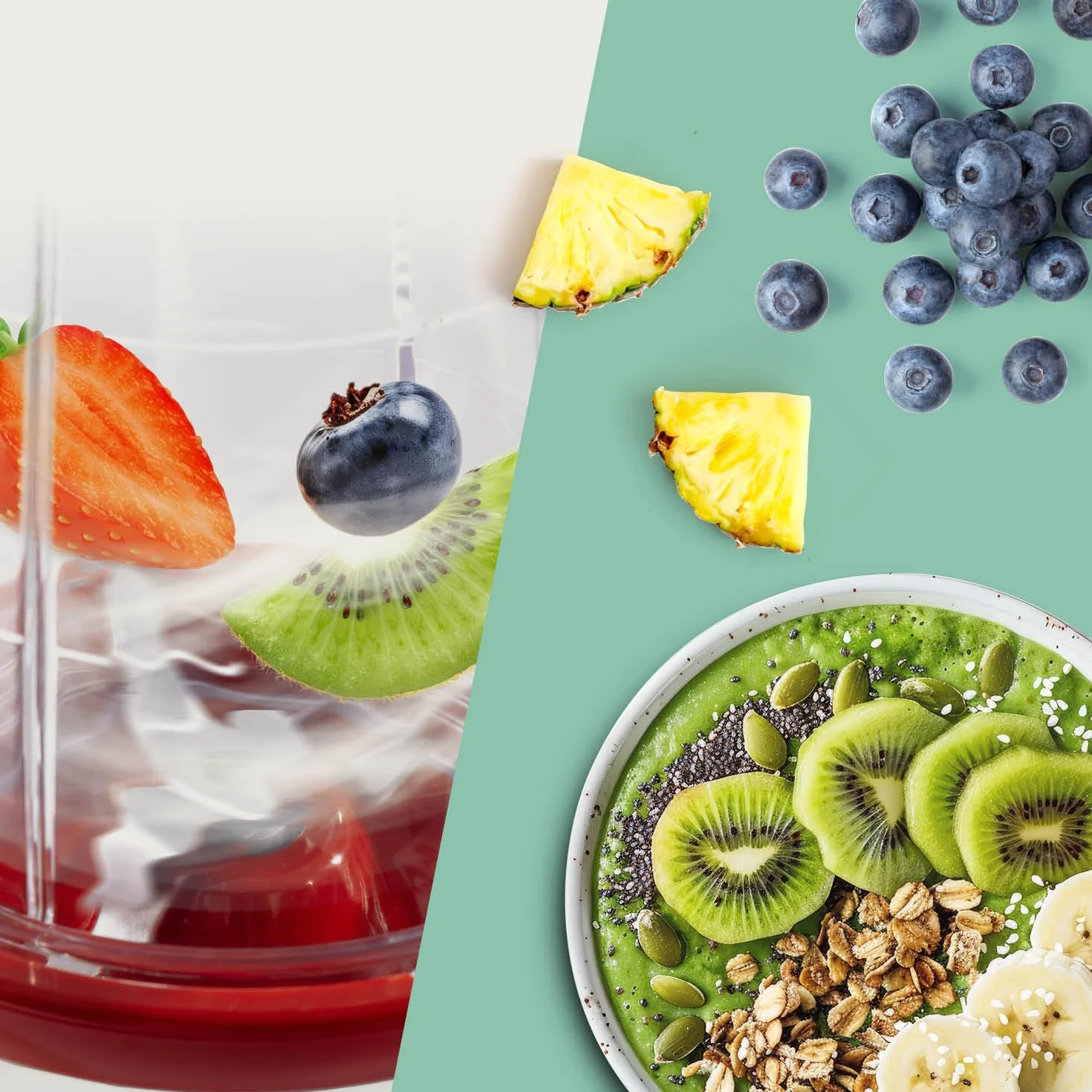 GOURMETmaxx Mr. Magic Blender do smoothie, 400 W, 8 funkcji, z pokrywką utrzymującą świeżość