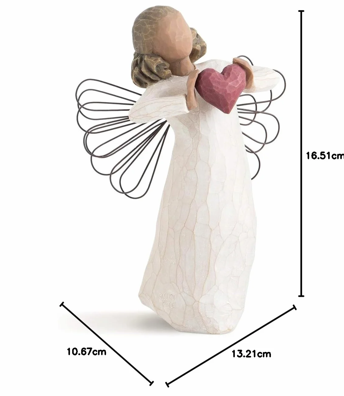 Willow Tree Anioł Figurka Ozdobna, Żywica, Beżowy/Brązowy, 14 cm