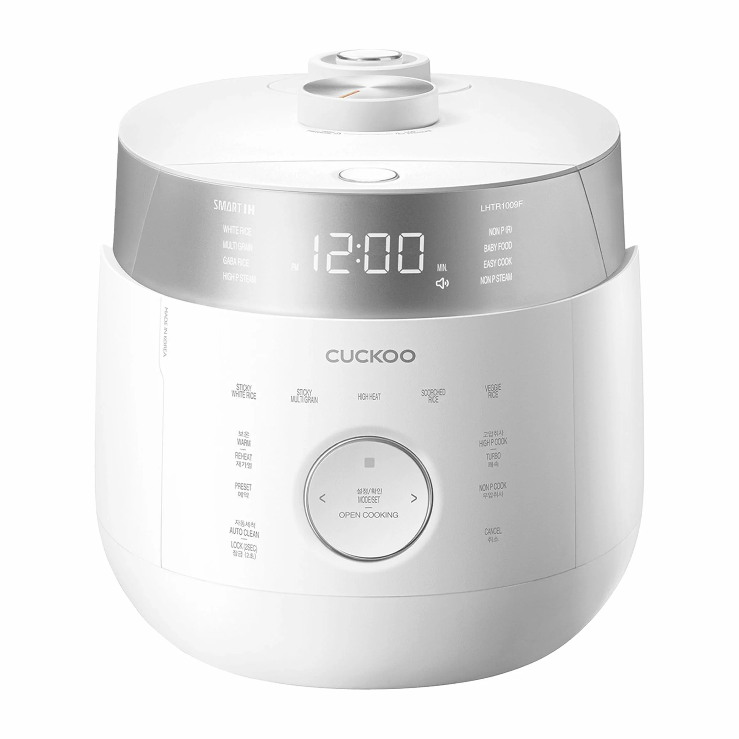 CUCKOO Szybkowar do ryżu i parowar 16 programów, indukcja, tryb bez ciśnienia, otwarcie gotowania, timer, garnek ze stali nierdzewnej, powłoka nieprzywierająca (do 10)